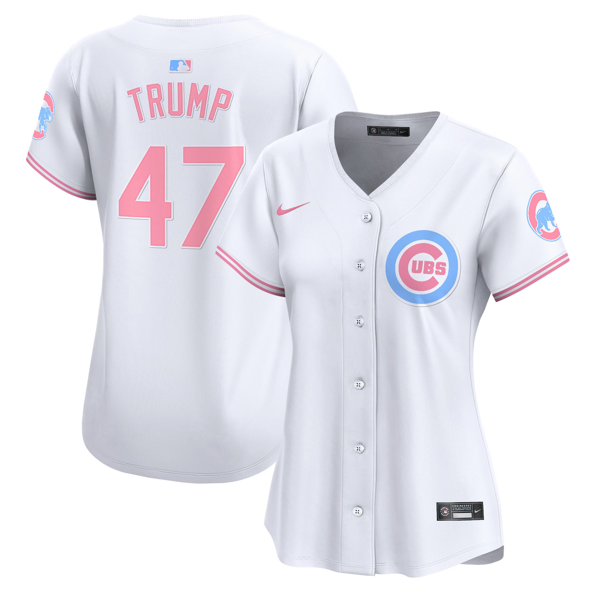 Women's Chicago Cubs Bubblegum Pink Vapor Premier Limited Jersey - All Stitched