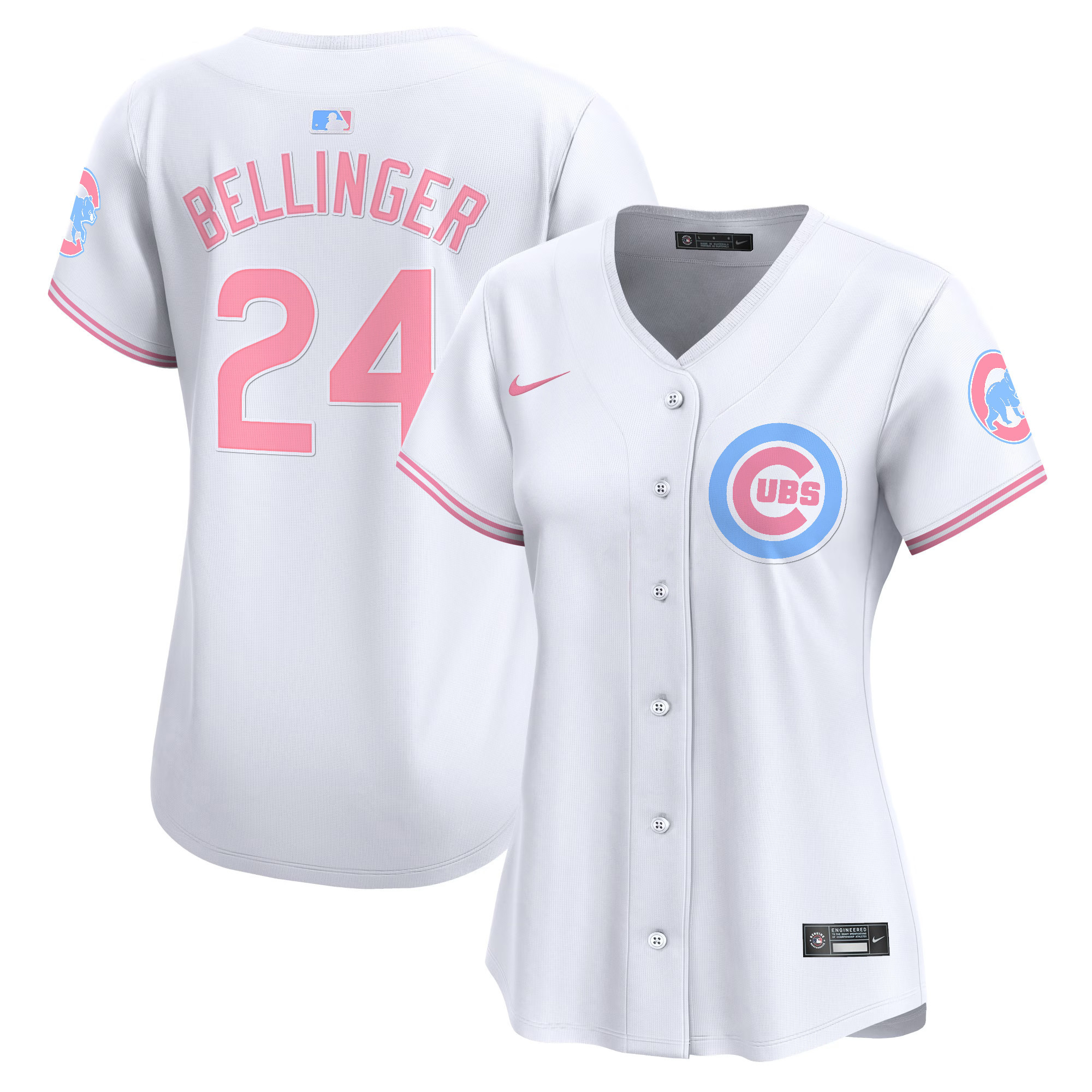 Women's Chicago Cubs Bubblegum Pink Vapor Premier Limited Jersey - All Stitched
