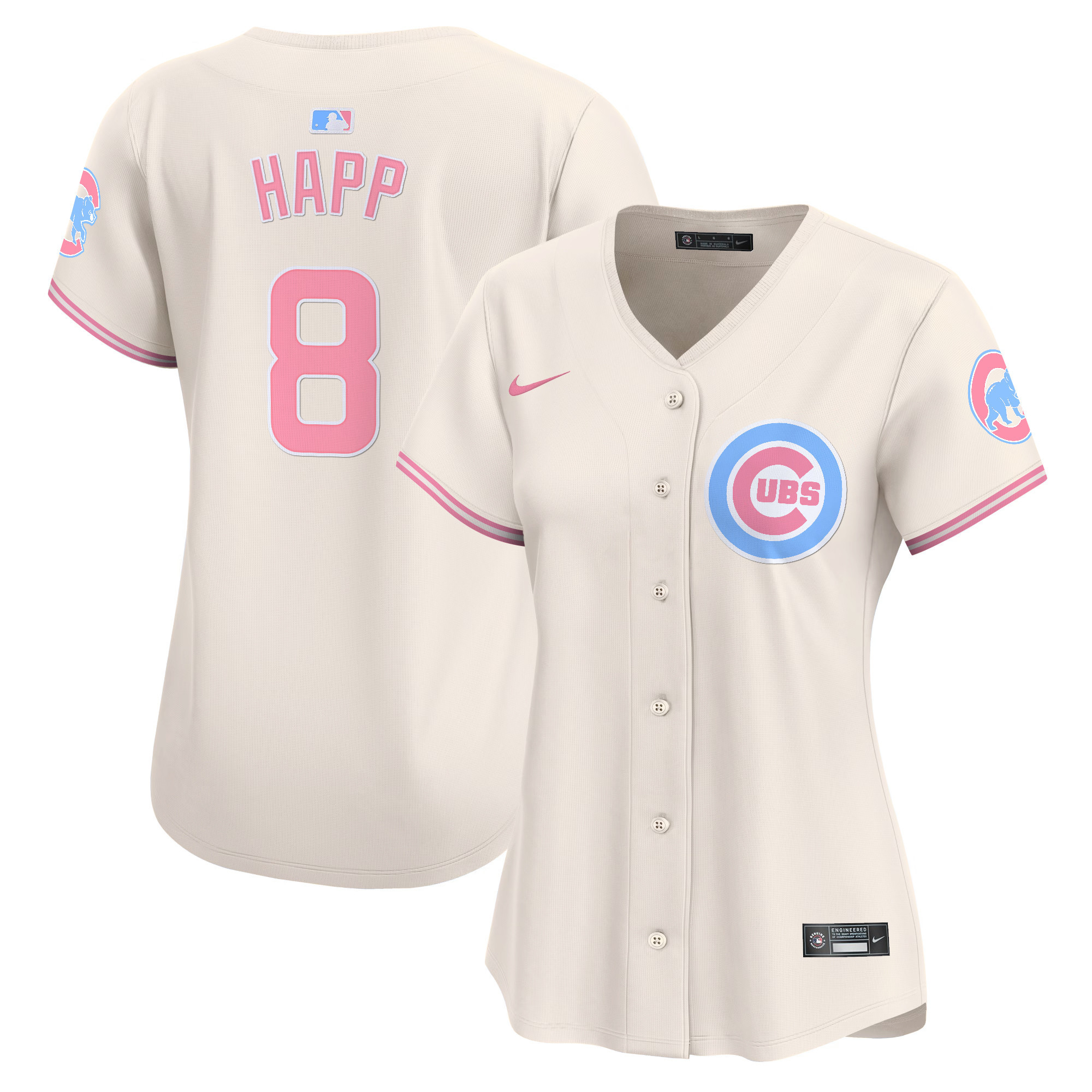 Women's Chicago Cubs Bubblegum Pink Vapor Premier Limited Jersey - All Stitched