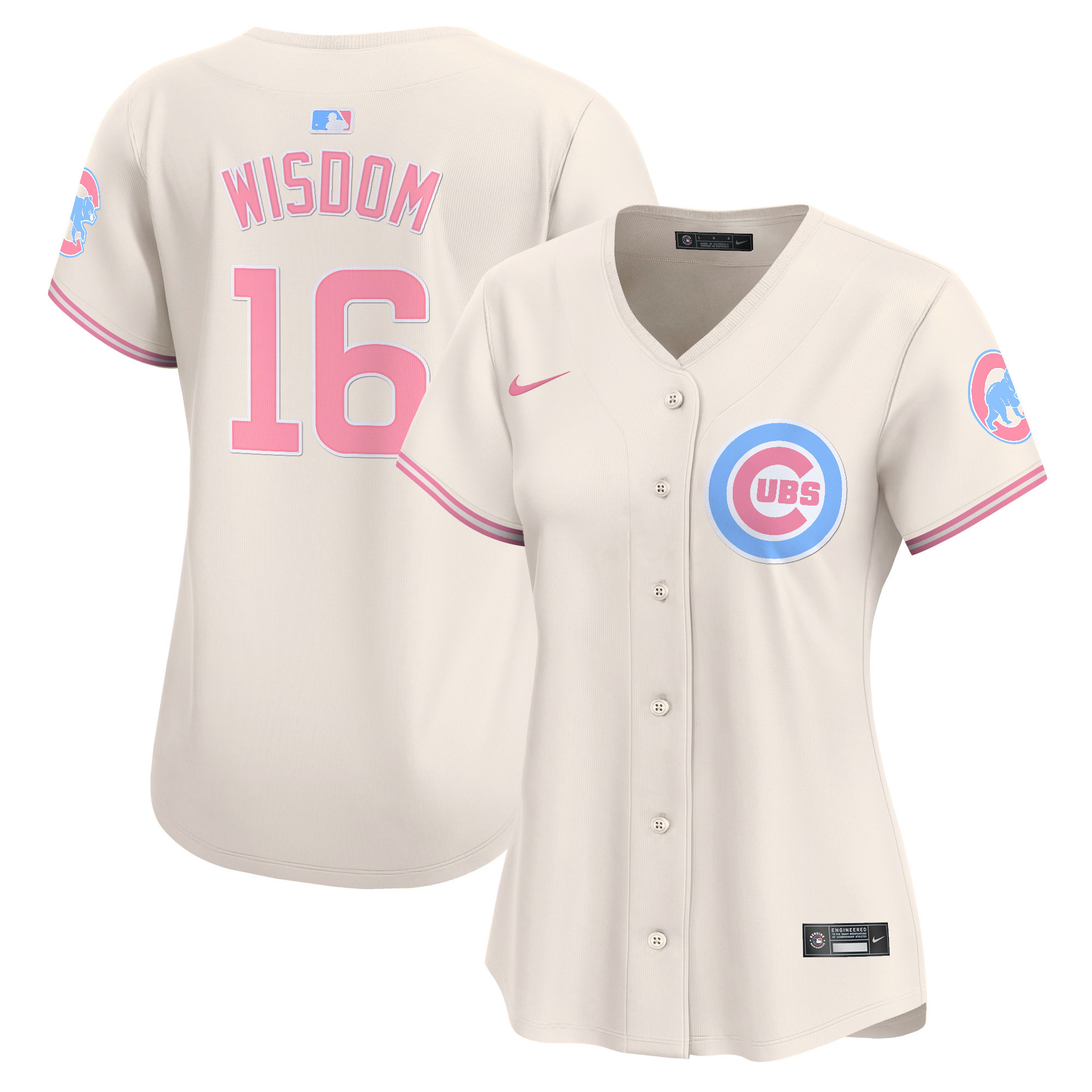 Women's Chicago Cubs Bubblegum Pink Vapor Premier Limited Jersey - All Stitched