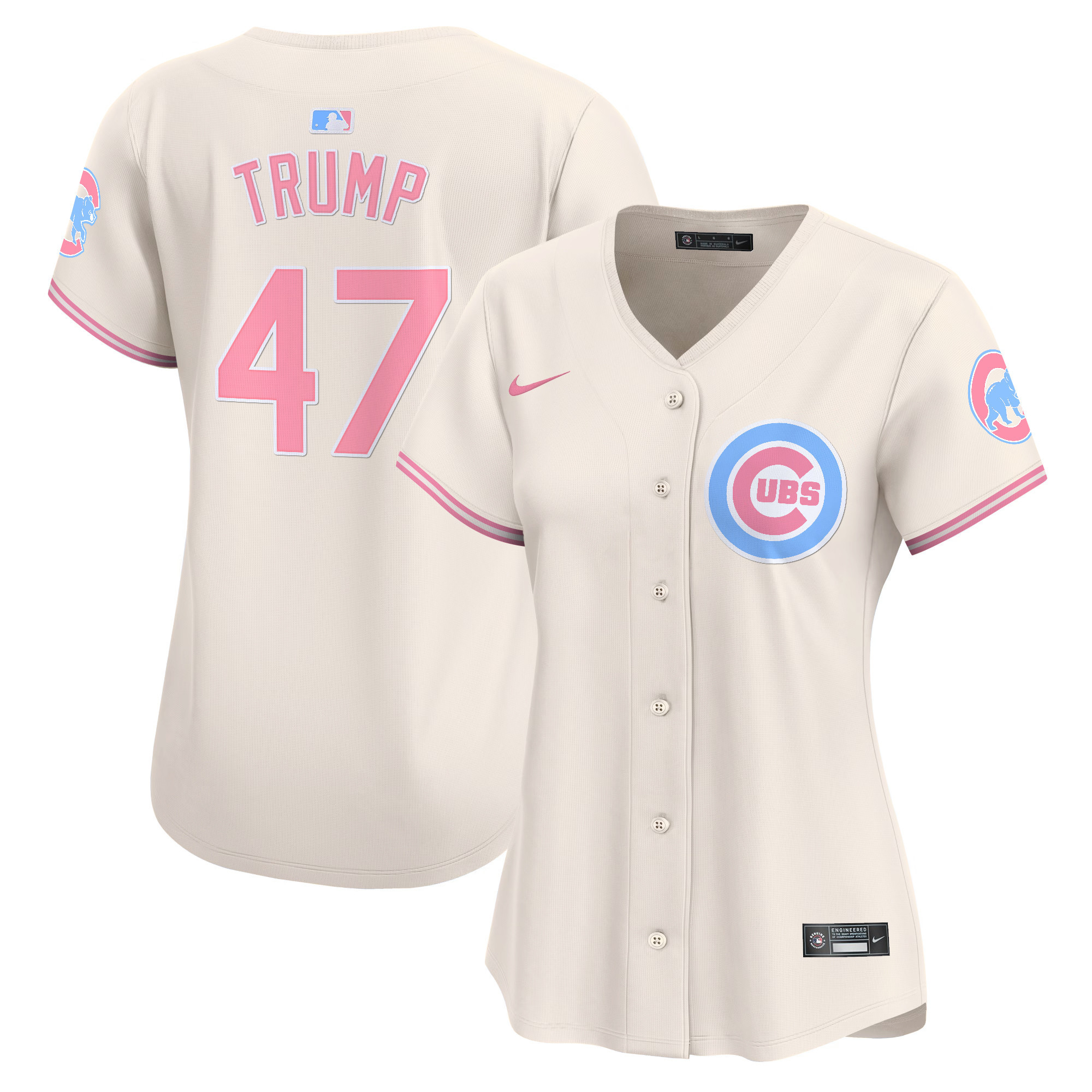 Women's Chicago Cubs Bubblegum Pink Vapor Premier Limited Jersey - All Stitched