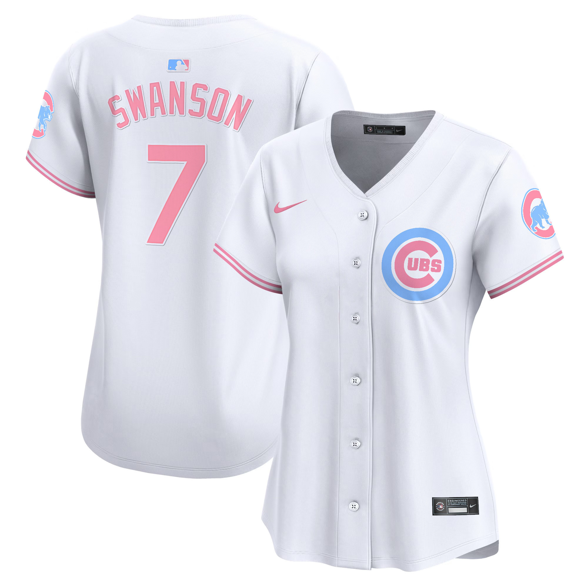 Women's Chicago Cubs Bubblegum Pink Vapor Premier Limited Jersey - All Stitched