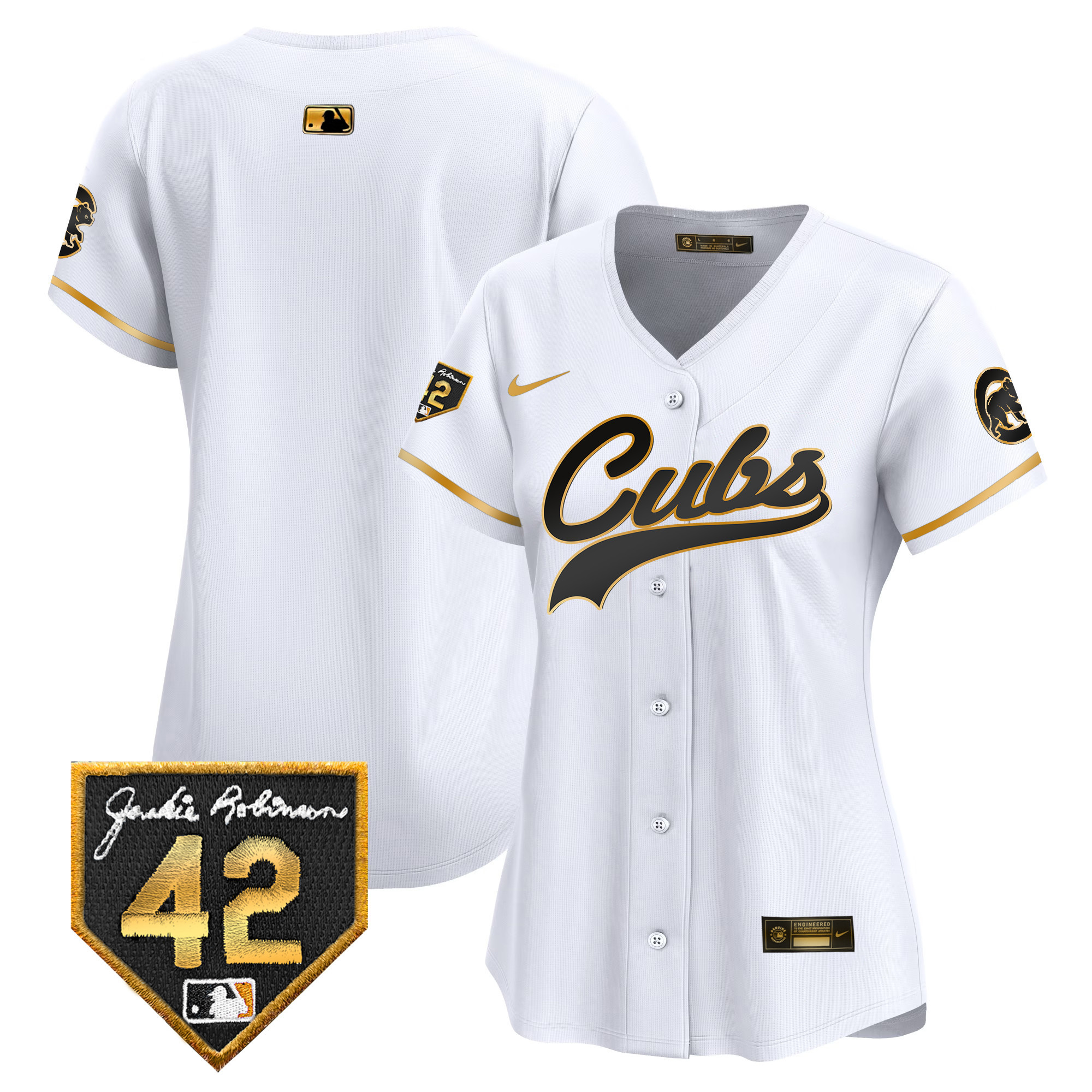 Women's Chicago Cubs Jackie Robinson Patch Vapor Premier Limited Jersey - All Stitched