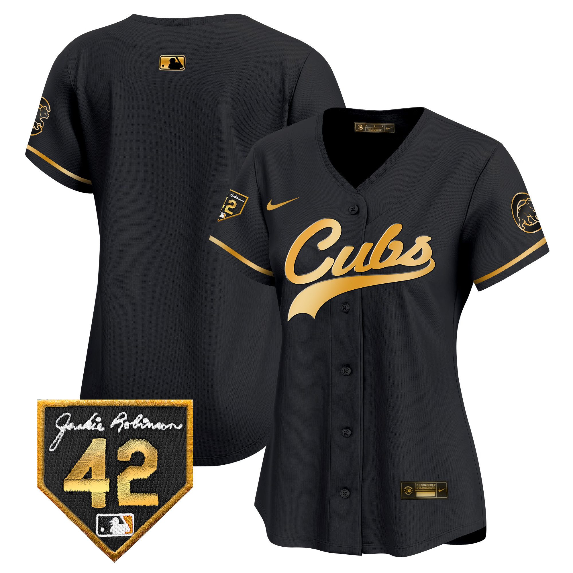 Women's Chicago Cubs Jackie Robinson Patch Vapor Premier Limited Jersey - All Stitched