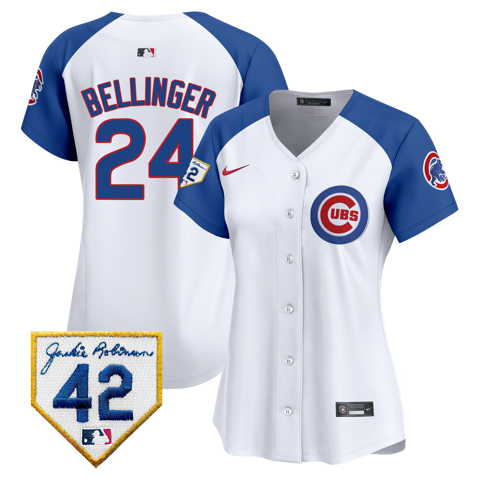 Women's Chicago Cubs Jackie Robinson Patch Vapor Premier Limited Jersey - All Stitched