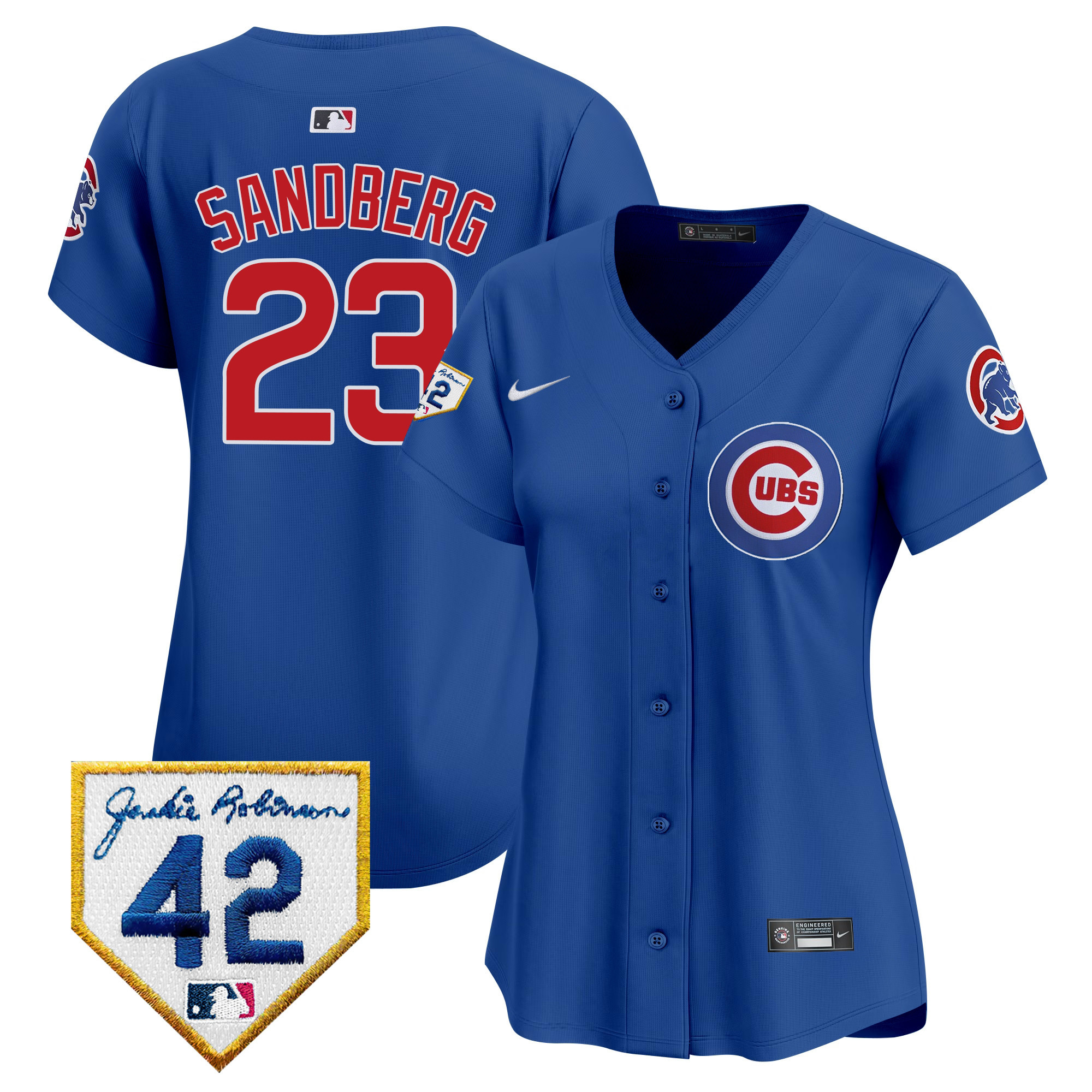 Women's Chicago Cubs Jackie Robinson Patch Vapor Premier Limited Jersey - All Stitched