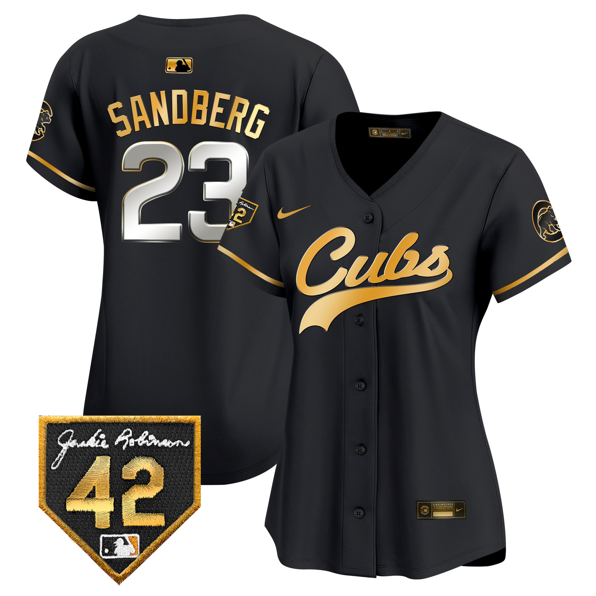 Women's Chicago Cubs Jackie Robinson Patch Vapor Premier Limited Jersey - All Stitched