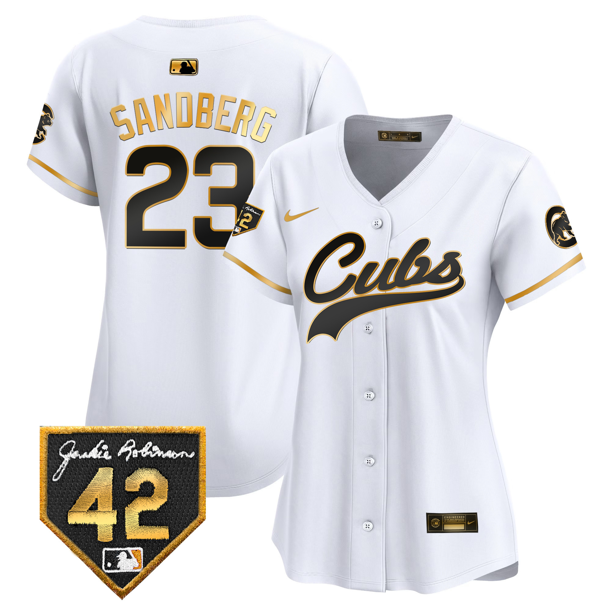 Women's Chicago Cubs Jackie Robinson Patch Vapor Premier Limited Jersey - All Stitched