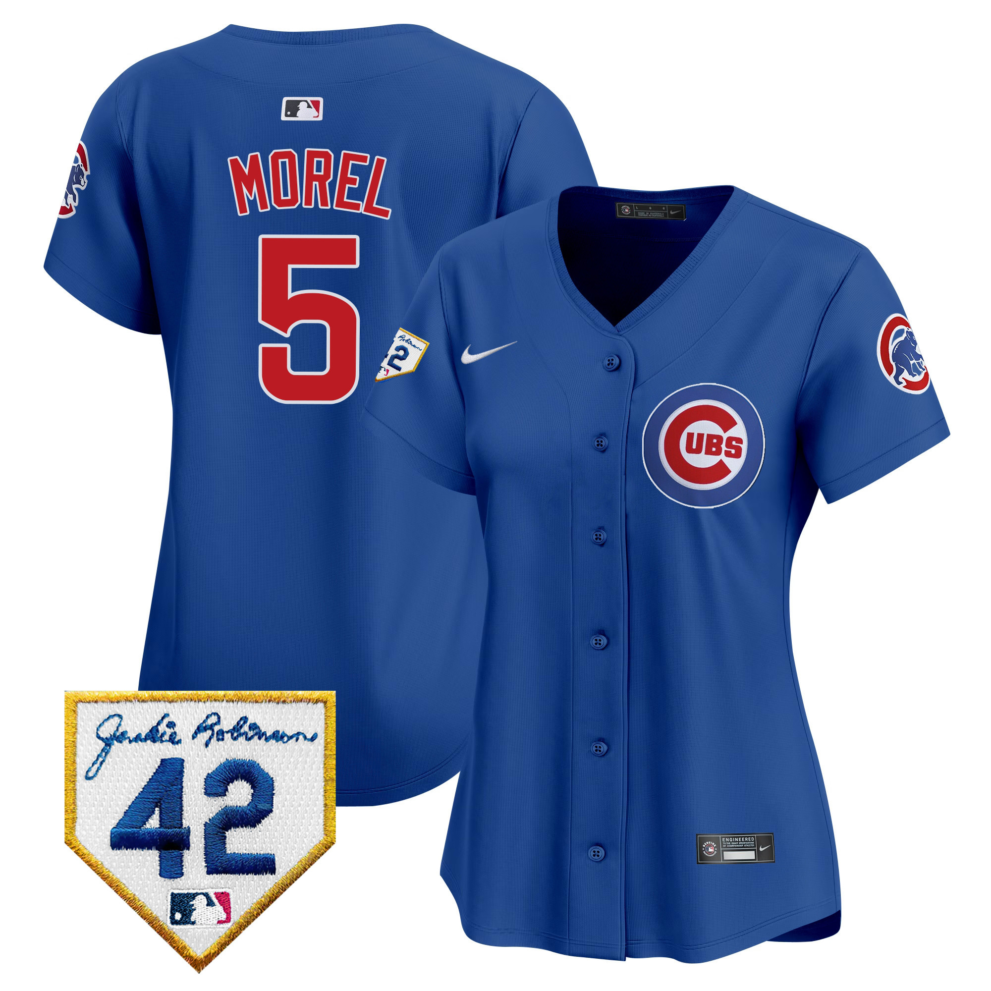 Women's Chicago Cubs Jackie Robinson Patch Vapor Premier Limited Jersey - All Stitched