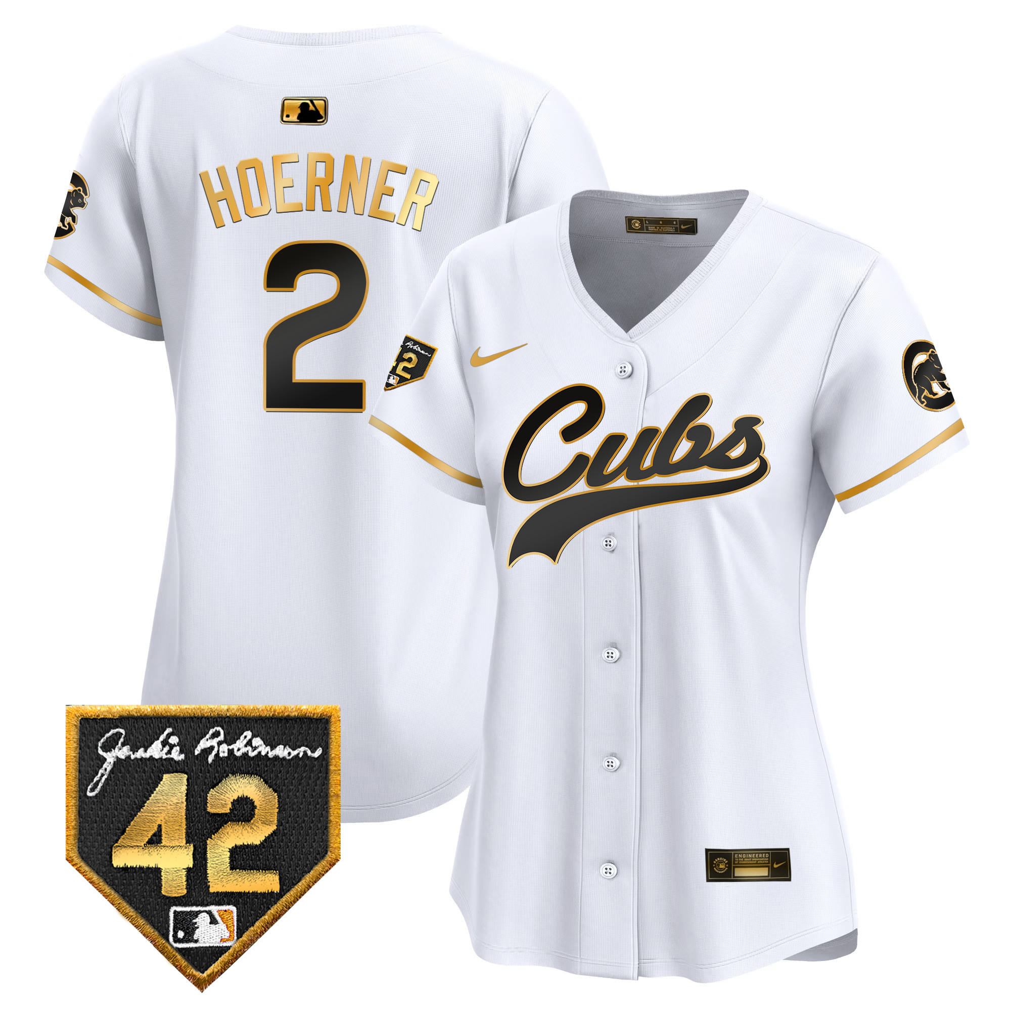 Women's Chicago Cubs Jackie Robinson Patch Vapor Premier Limited Jersey - All Stitched