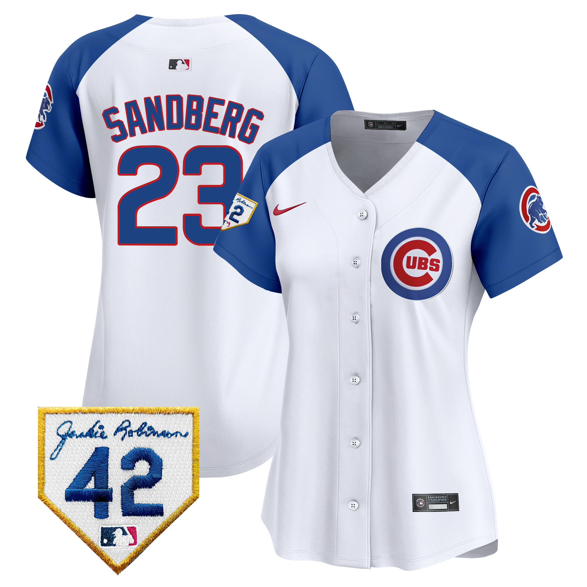 Women's Chicago Cubs Jackie Robinson Patch Vapor Premier Limited Jersey - All Stitched