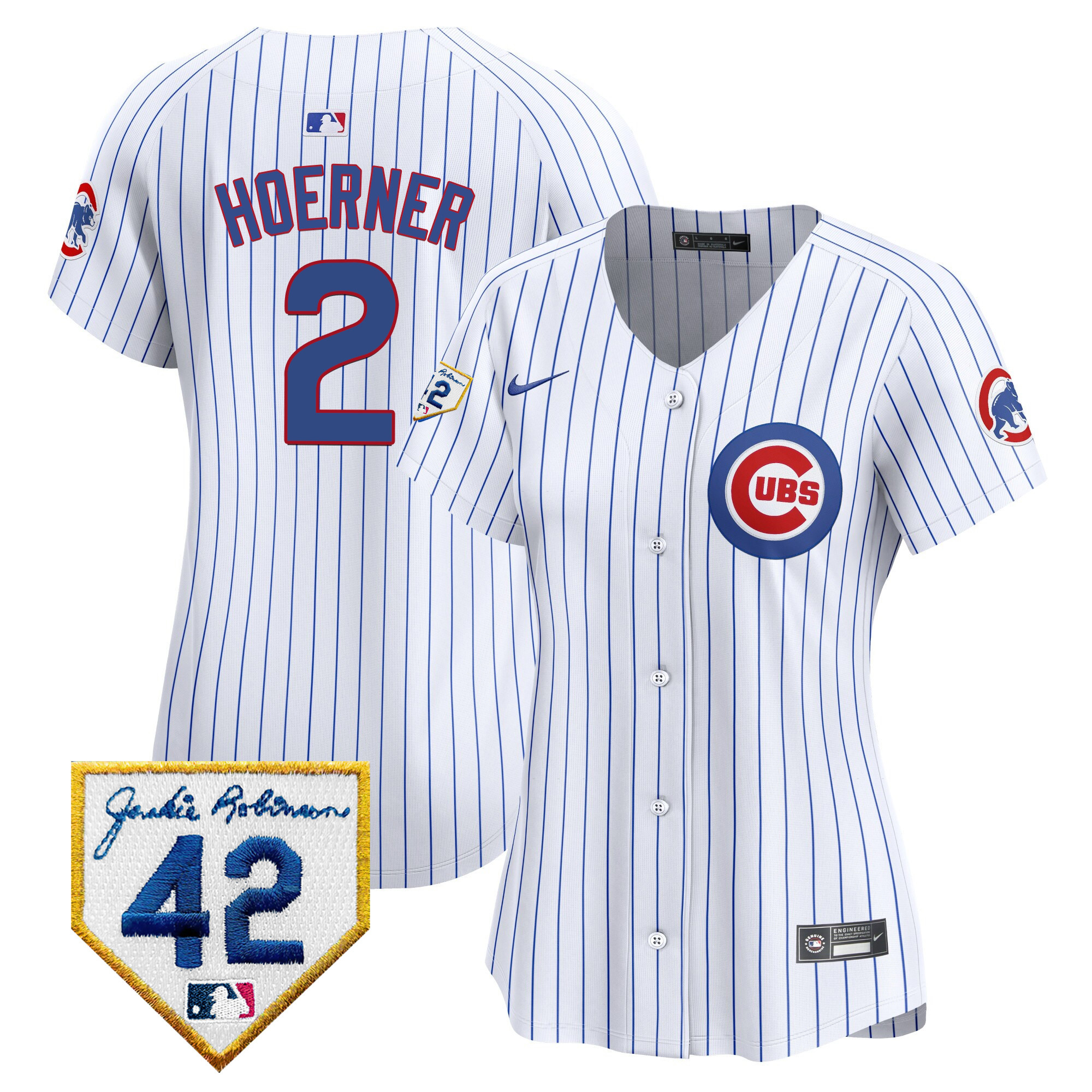 Women's Chicago Cubs Jackie Robinson Patch Vapor Premier Limited Jersey - All Stitched