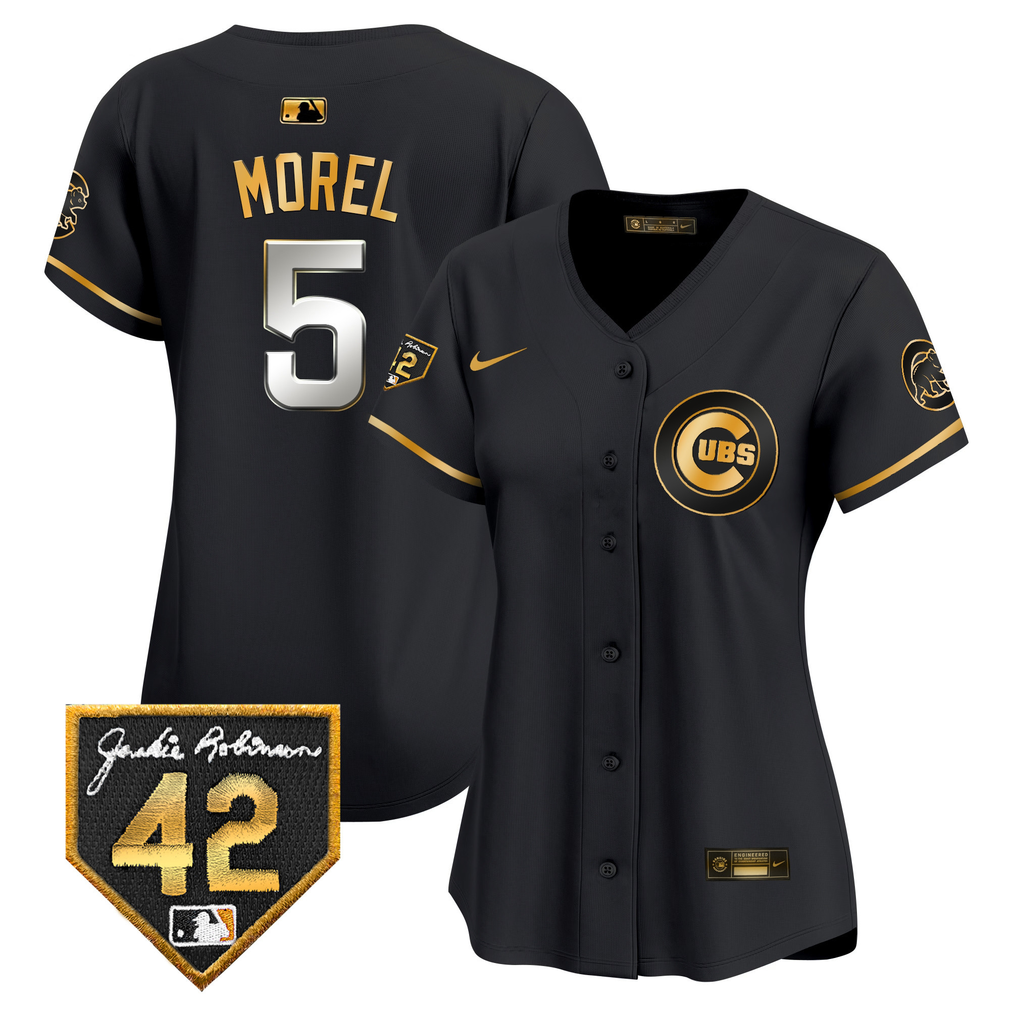 Women's Chicago Cubs Jackie Robinson Patch Vapor Premier Limited Jersey V2 - All Stitched