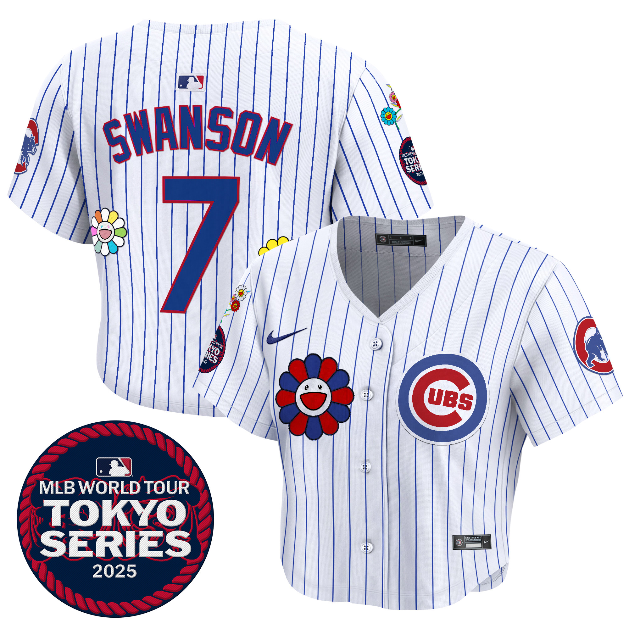 Women's Chicago Cubs Tokyo Series 2025 Crop Top Baseball Jersey - Stitched