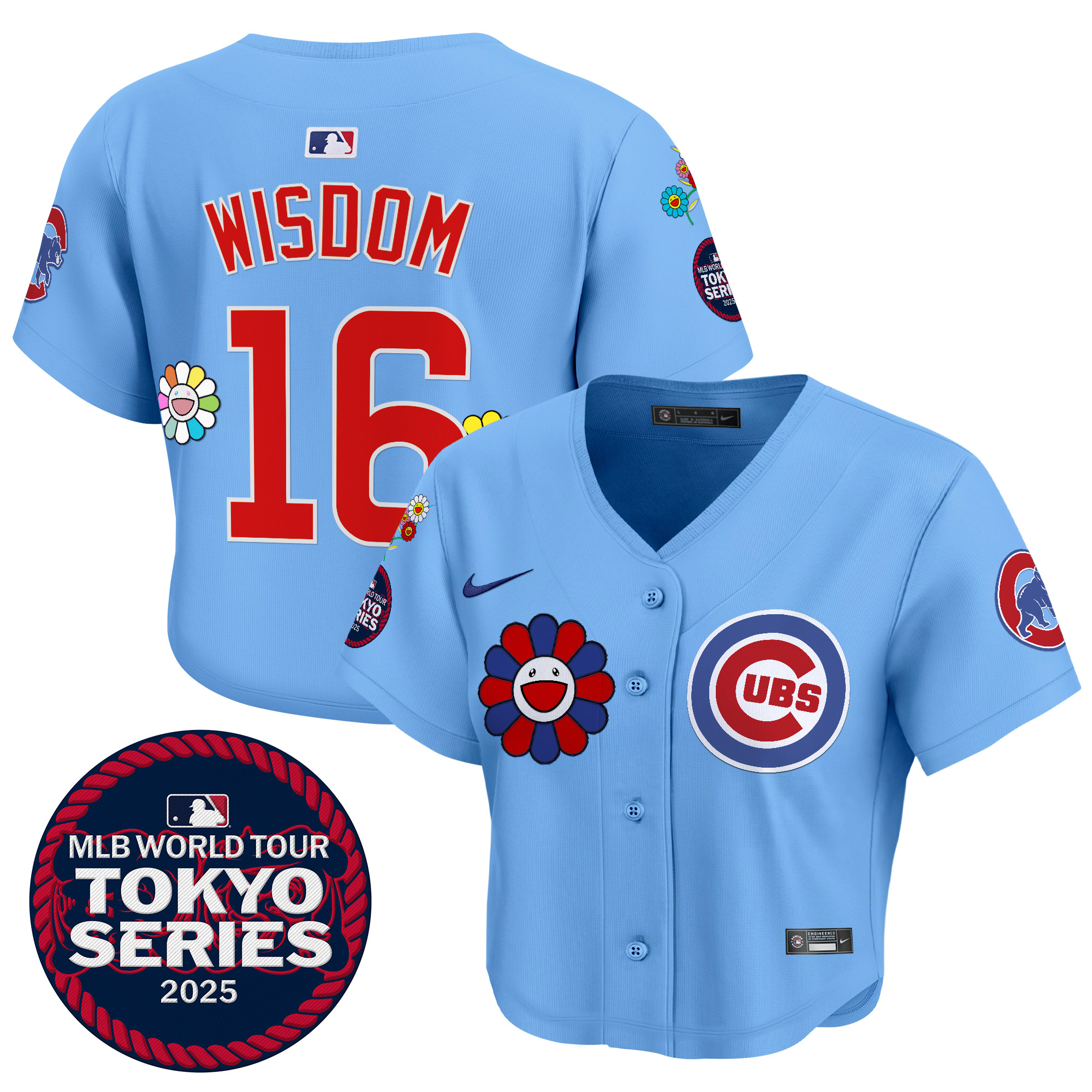 Women's Chicago Cubs Tokyo Series 2025 Crop Top Baseball Jersey - Stitched