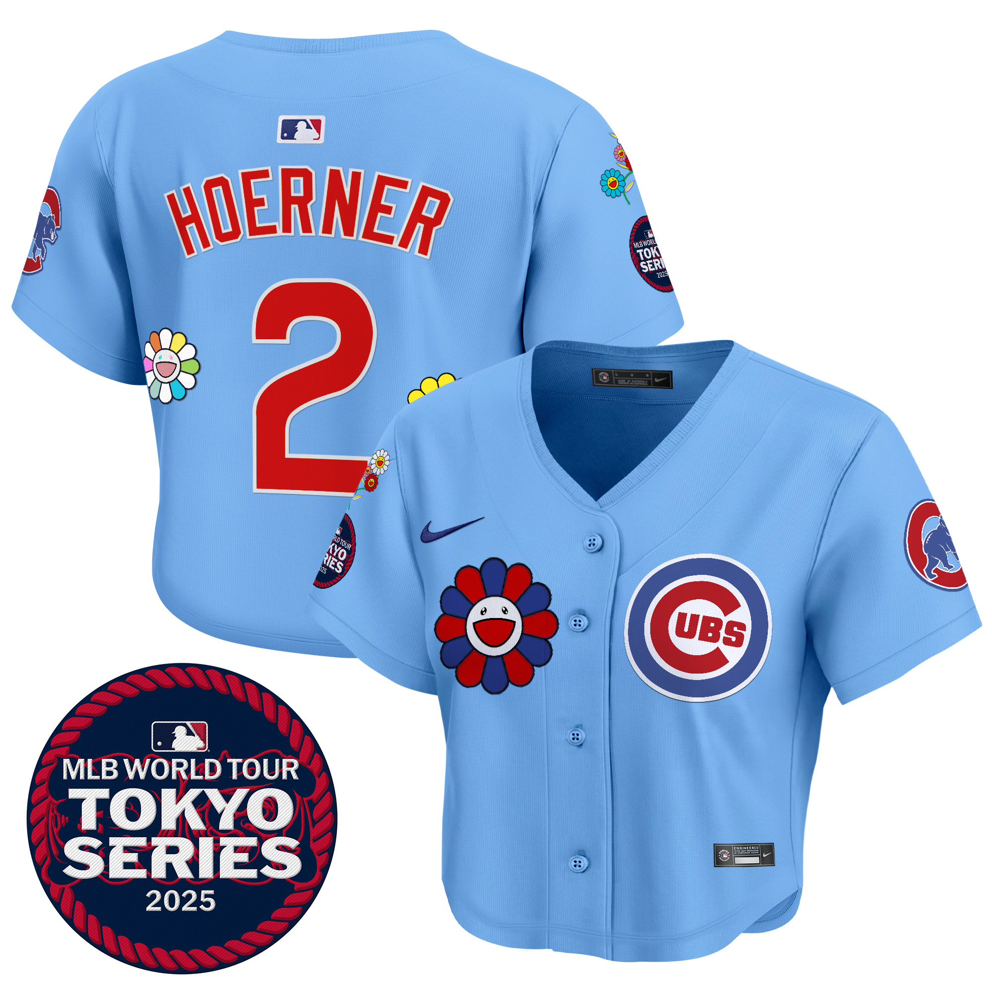 Women's Chicago Cubs Tokyo Series 2025 Crop Top Baseball Jersey - Stitched