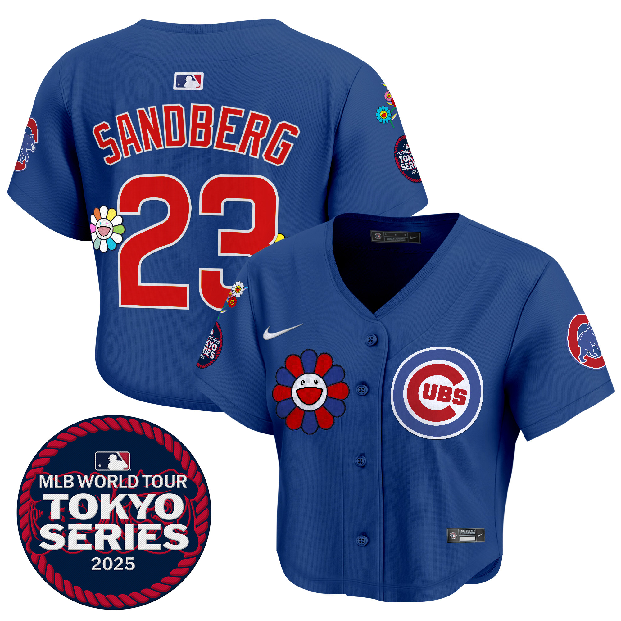 Women's Chicago Cubs Tokyo Series 2025 Crop Top Baseball Jersey - Stitched