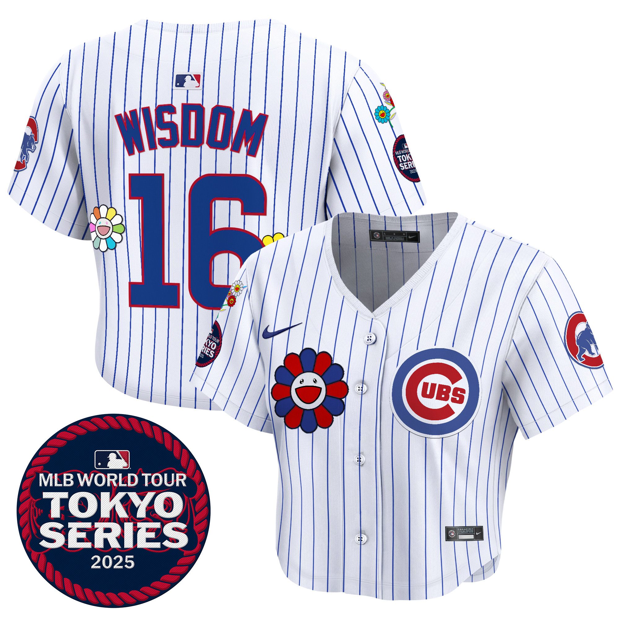 Women's Chicago Cubs Tokyo Series 2025 Crop Top Baseball Jersey - Stitched