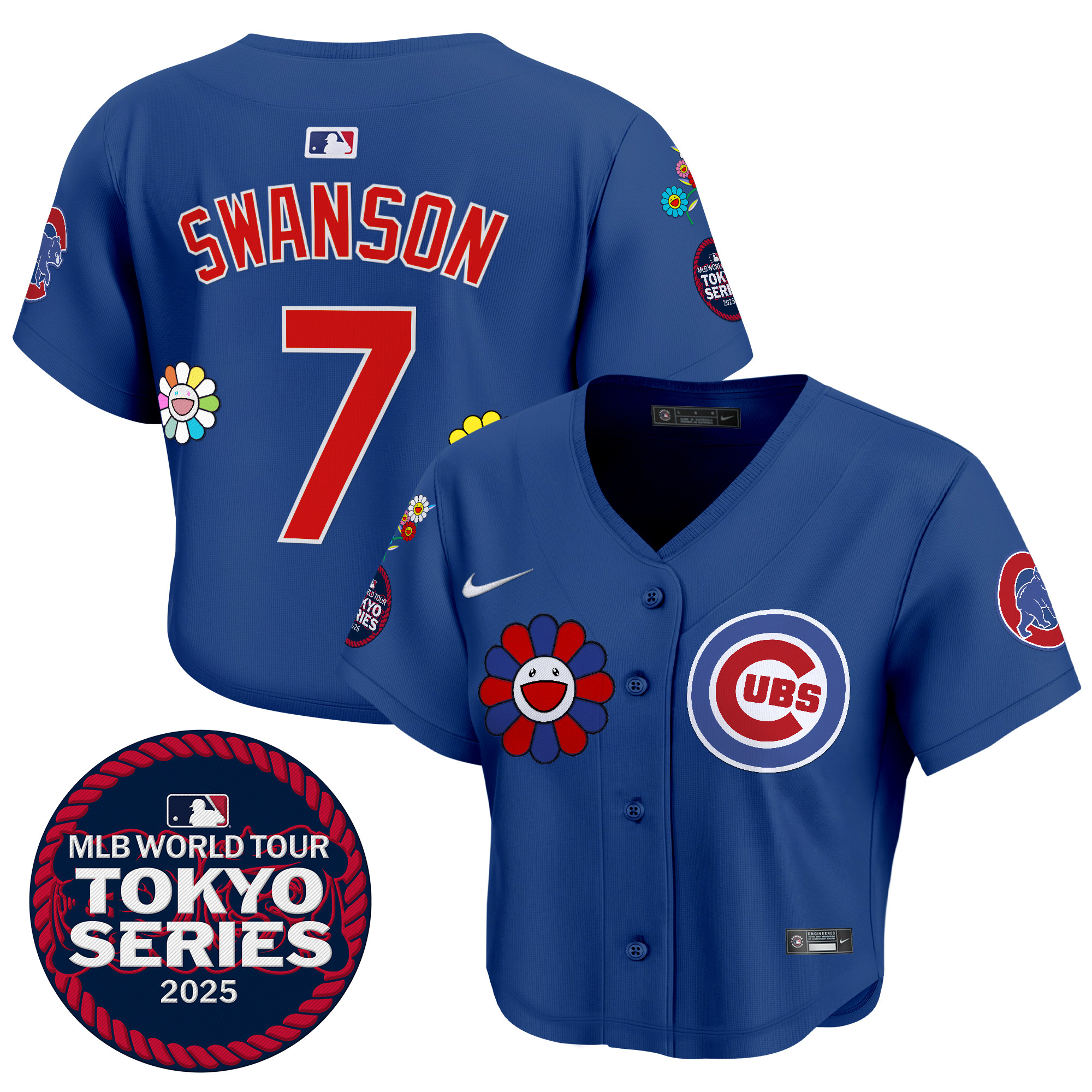 Women's Chicago Cubs Tokyo Series 2025 Crop Top Baseball Jersey - Stitched