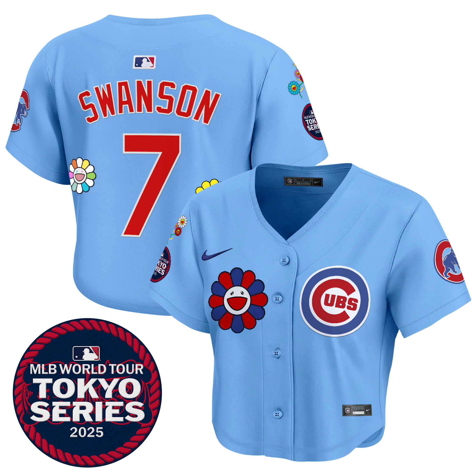 Women's Chicago Cubs Tokyo Series 2025 Crop Top Baseball Jersey - Stitched