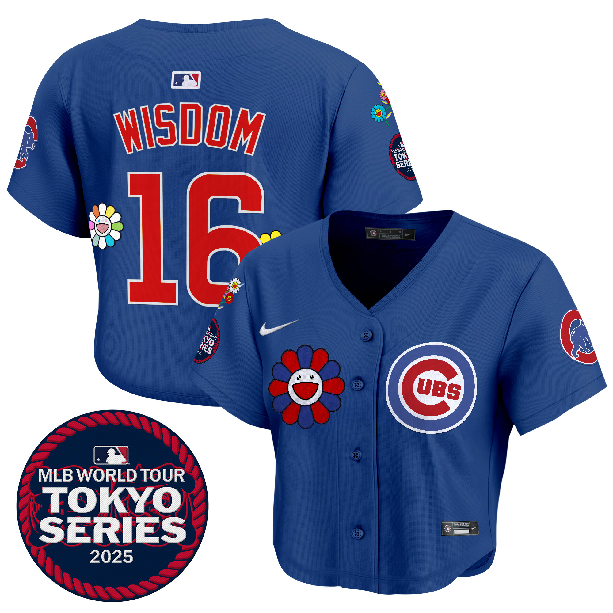 Women's Chicago Cubs Tokyo Series 2025 Crop Top Baseball Jersey - Stitched