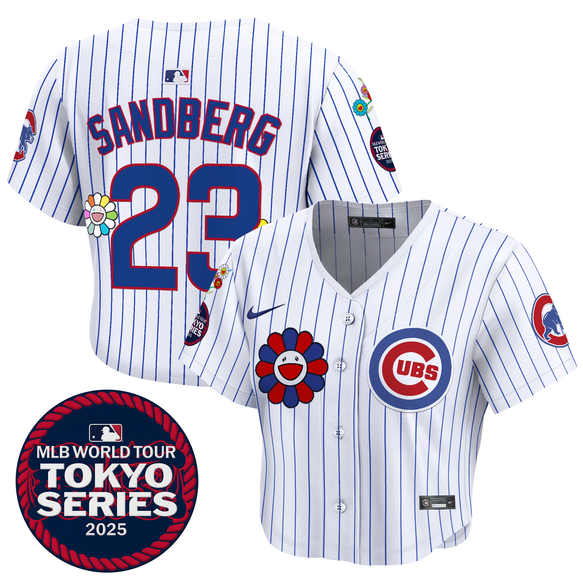 Women's Chicago Cubs Tokyo Series 2025 Crop Top Baseball Jersey - Stitched
