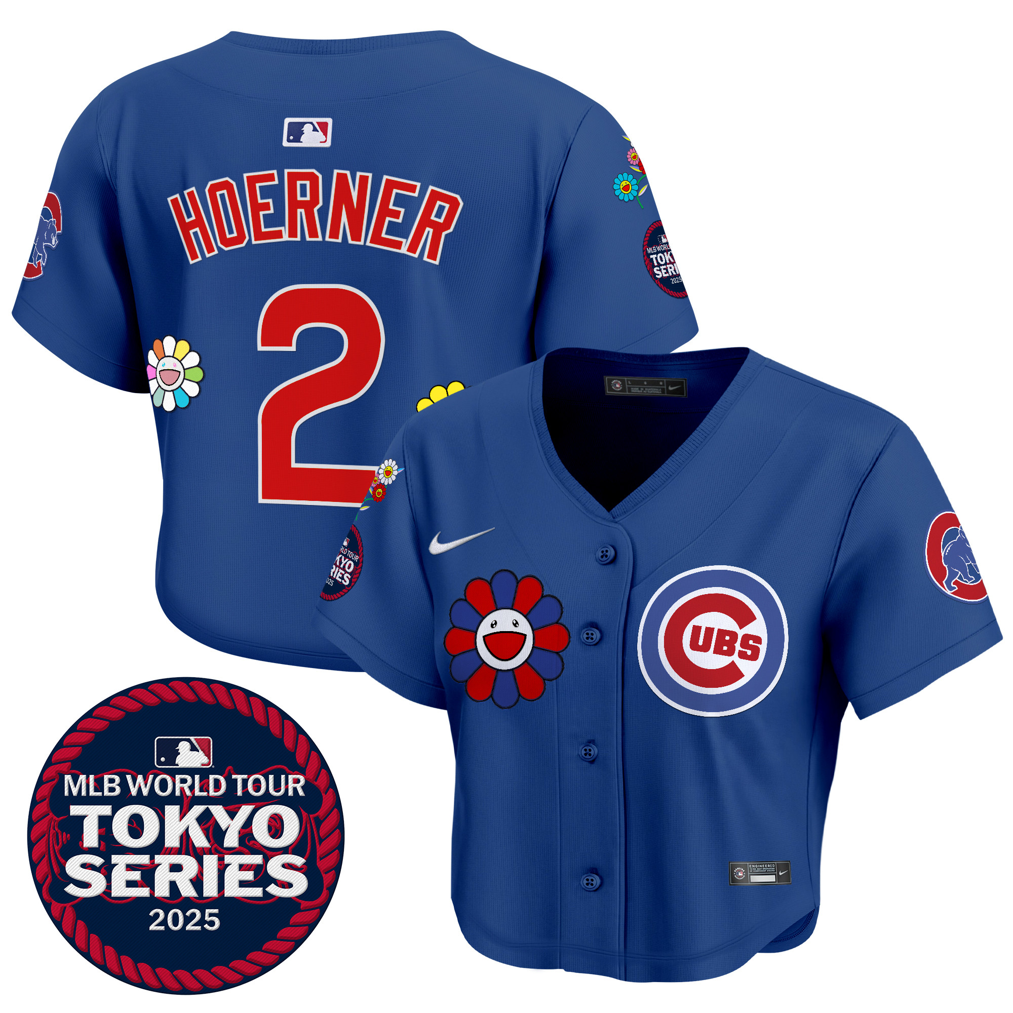 Women's Chicago Cubs Tokyo Series 2025 Crop Top Baseball Jersey - Stitched