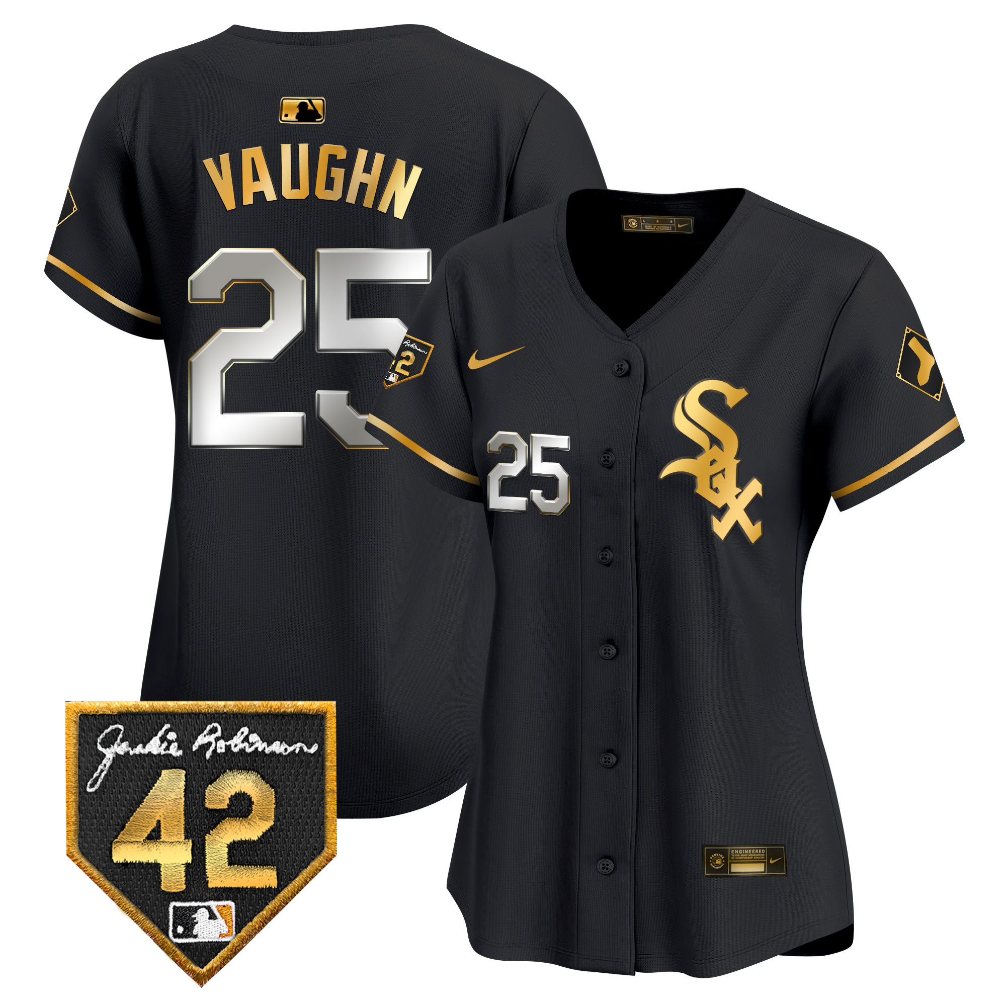 Women's Chicago White Sox 2024 Jackie Robinson Patch Vapor Premier Limited Jersey - All Stitched