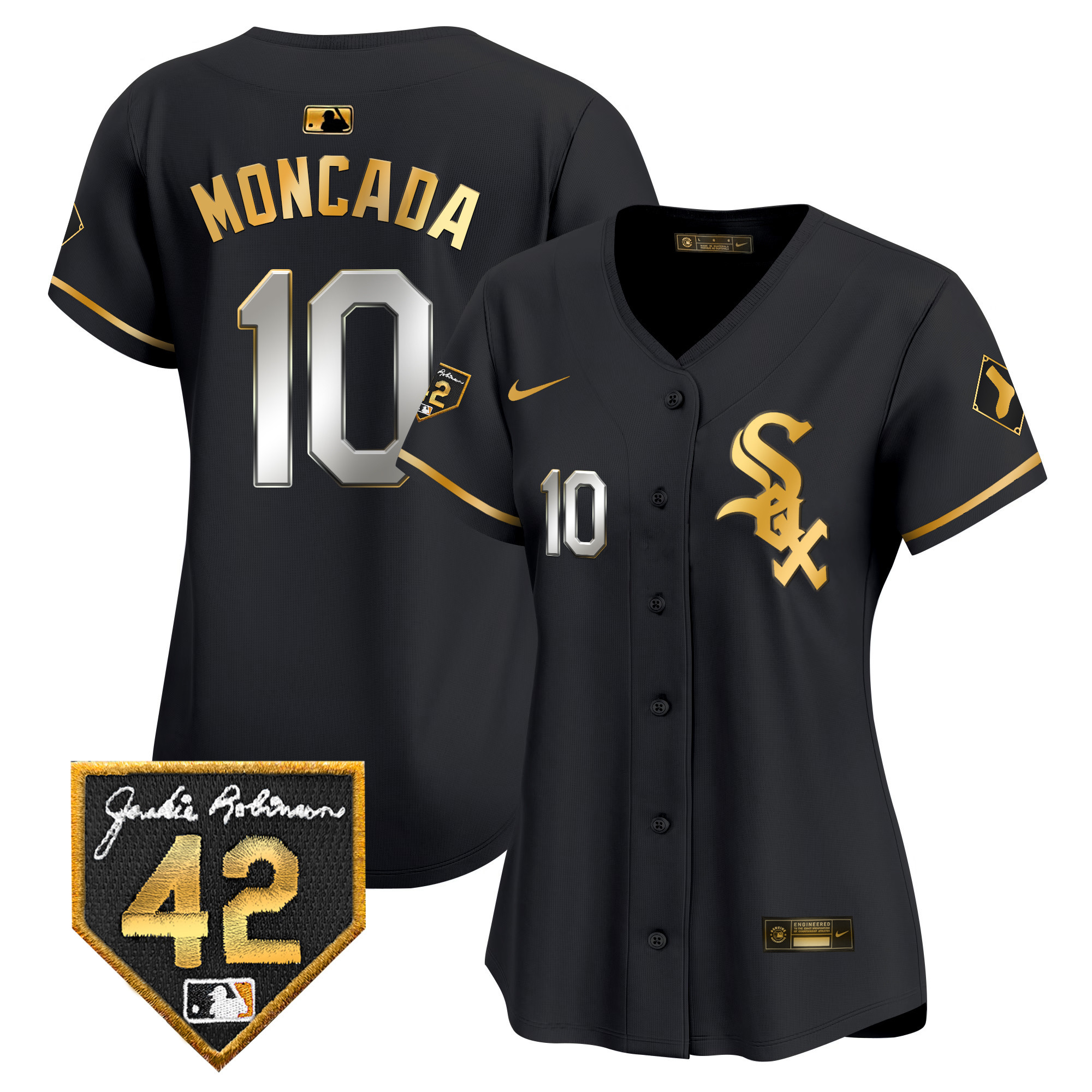 Women's Chicago White Sox 2024 Jackie Robinson Patch Vapor Premier Limited Jersey - All Stitched