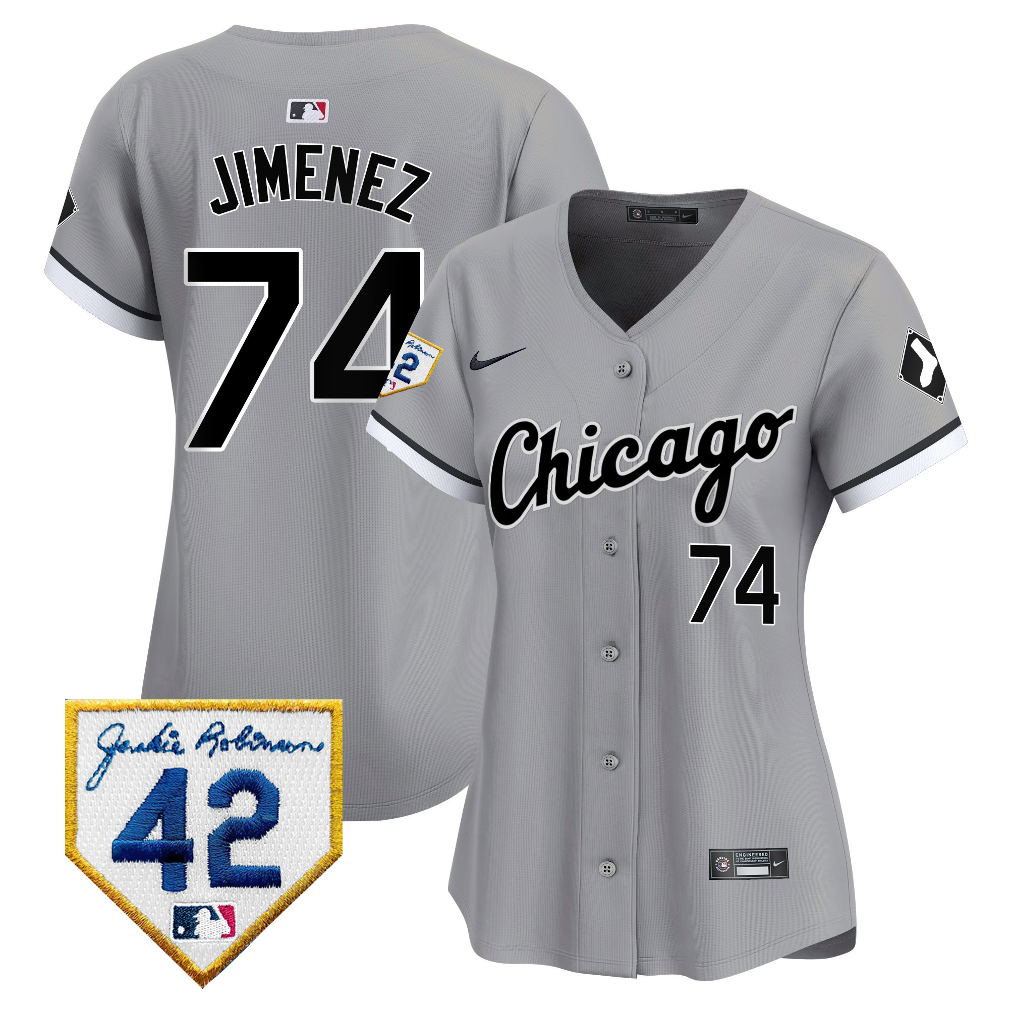 Women's Chicago White Sox 2024 Jackie Robinson Patch Vapor Premier Limited Jersey - All Stitched
