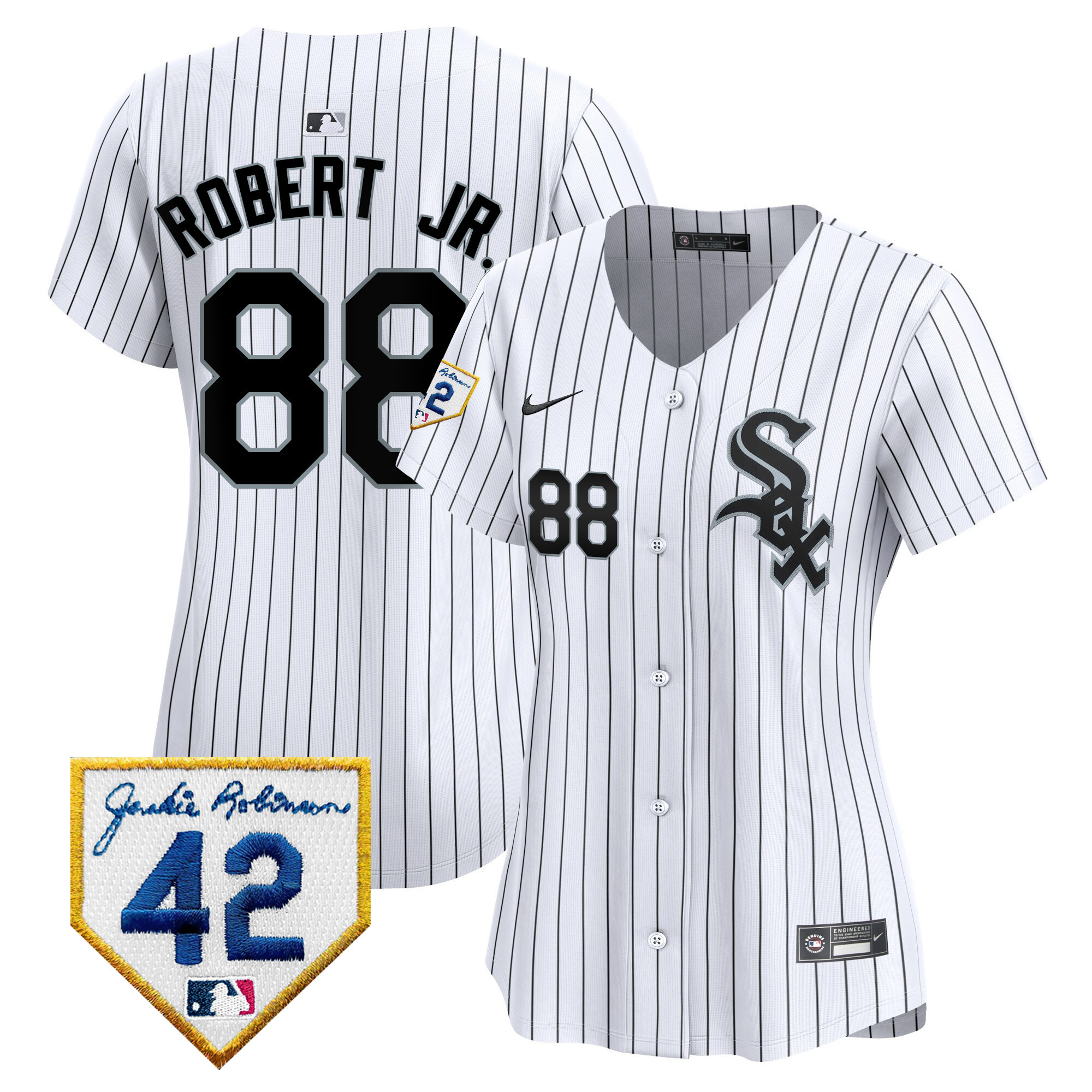 Women's Chicago White Sox 2024 Jackie Robinson Patch Vapor Premier Limited Jersey - All Stitched