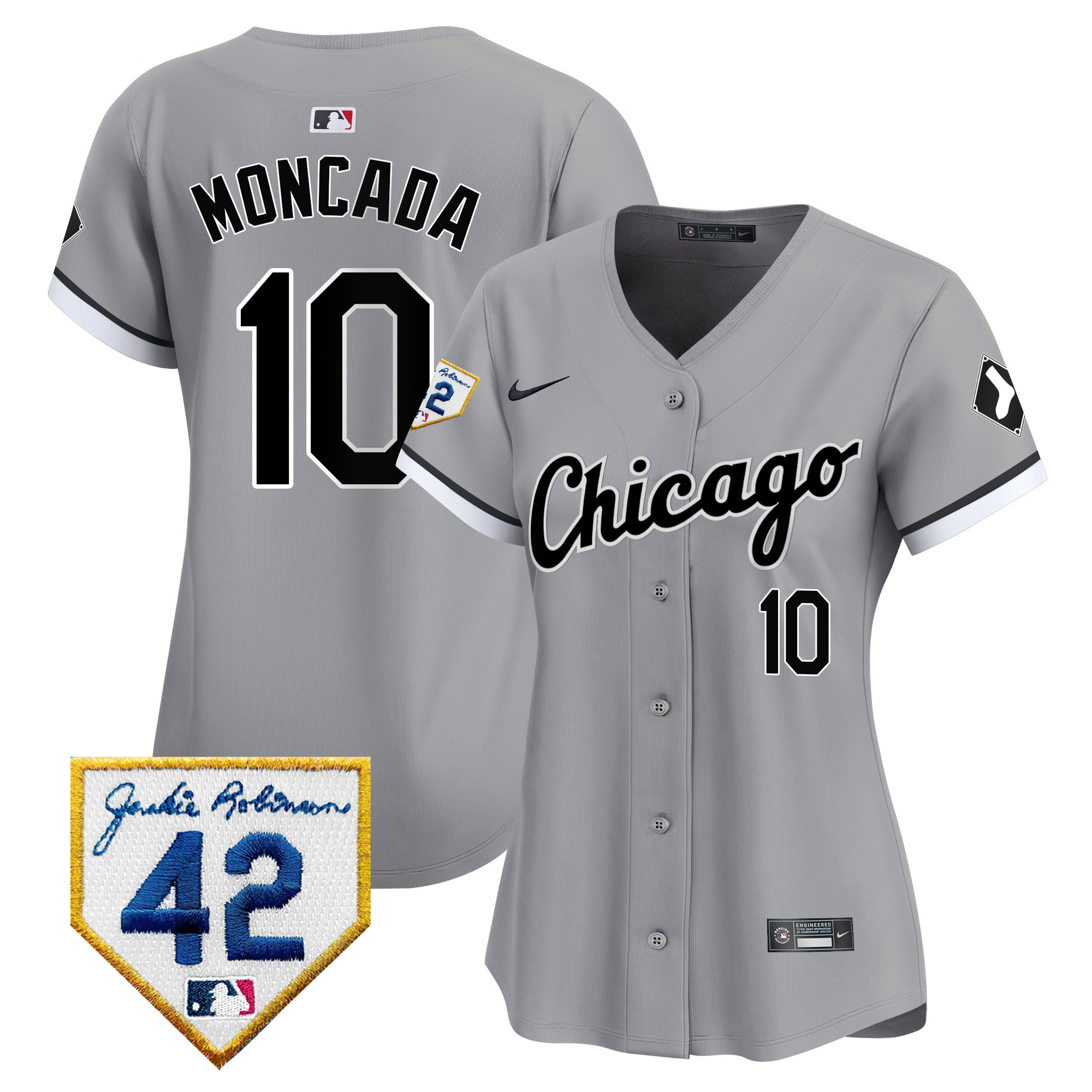 Women's Chicago White Sox 2024 Jackie Robinson Patch Vapor Premier Limited Jersey - All Stitched