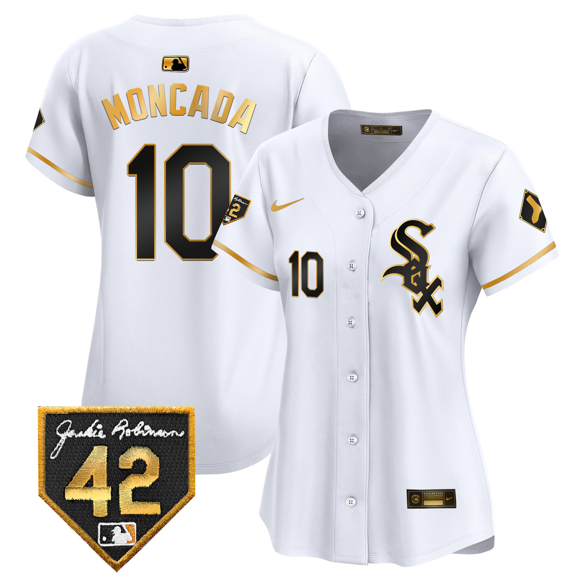Women's Chicago White Sox 2024 Jackie Robinson Patch Vapor Premier Limited Jersey - All Stitched
