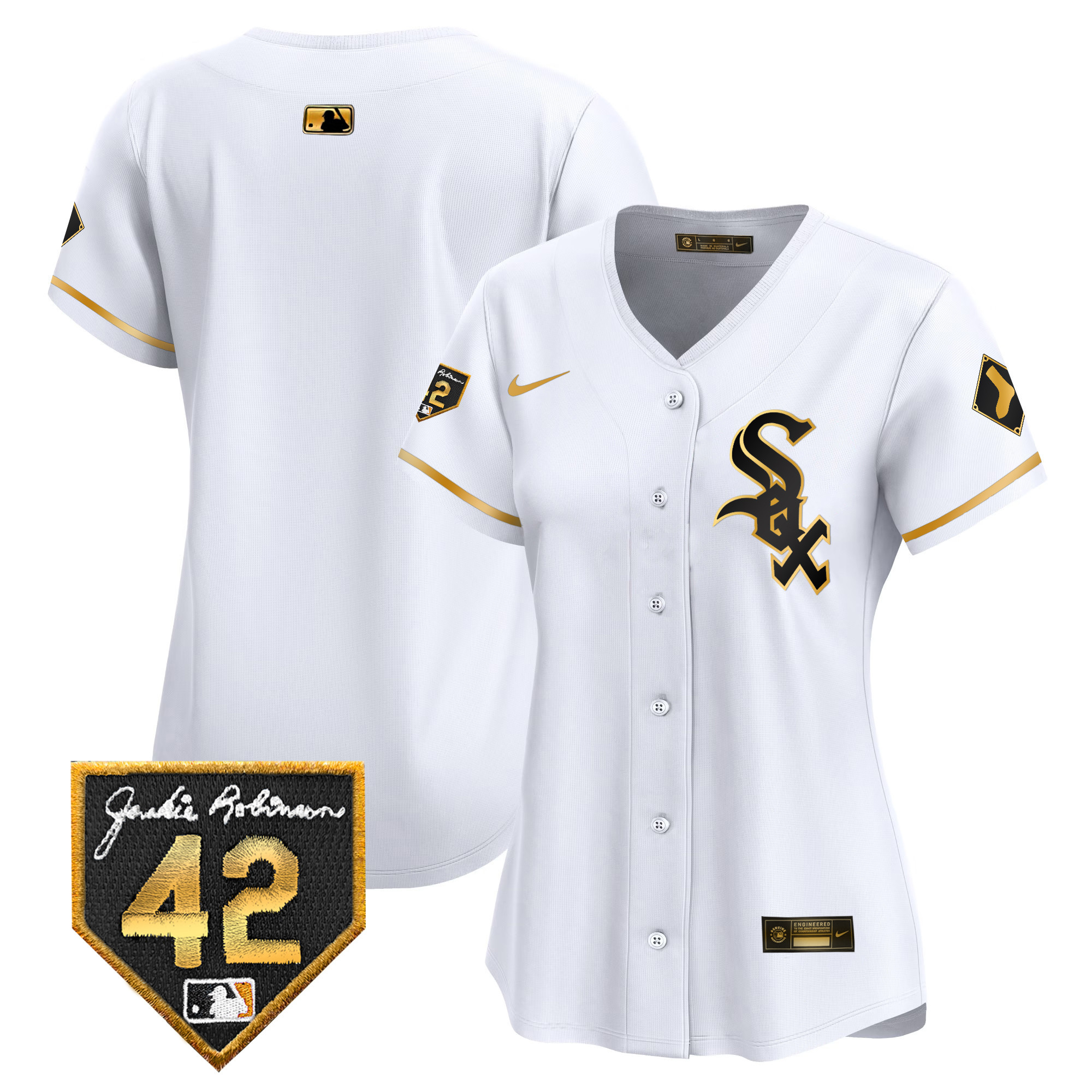Women's Chicago White Sox 2024 Jackie Robinson Patch Vapor Premier Limited Jersey - All Stitched