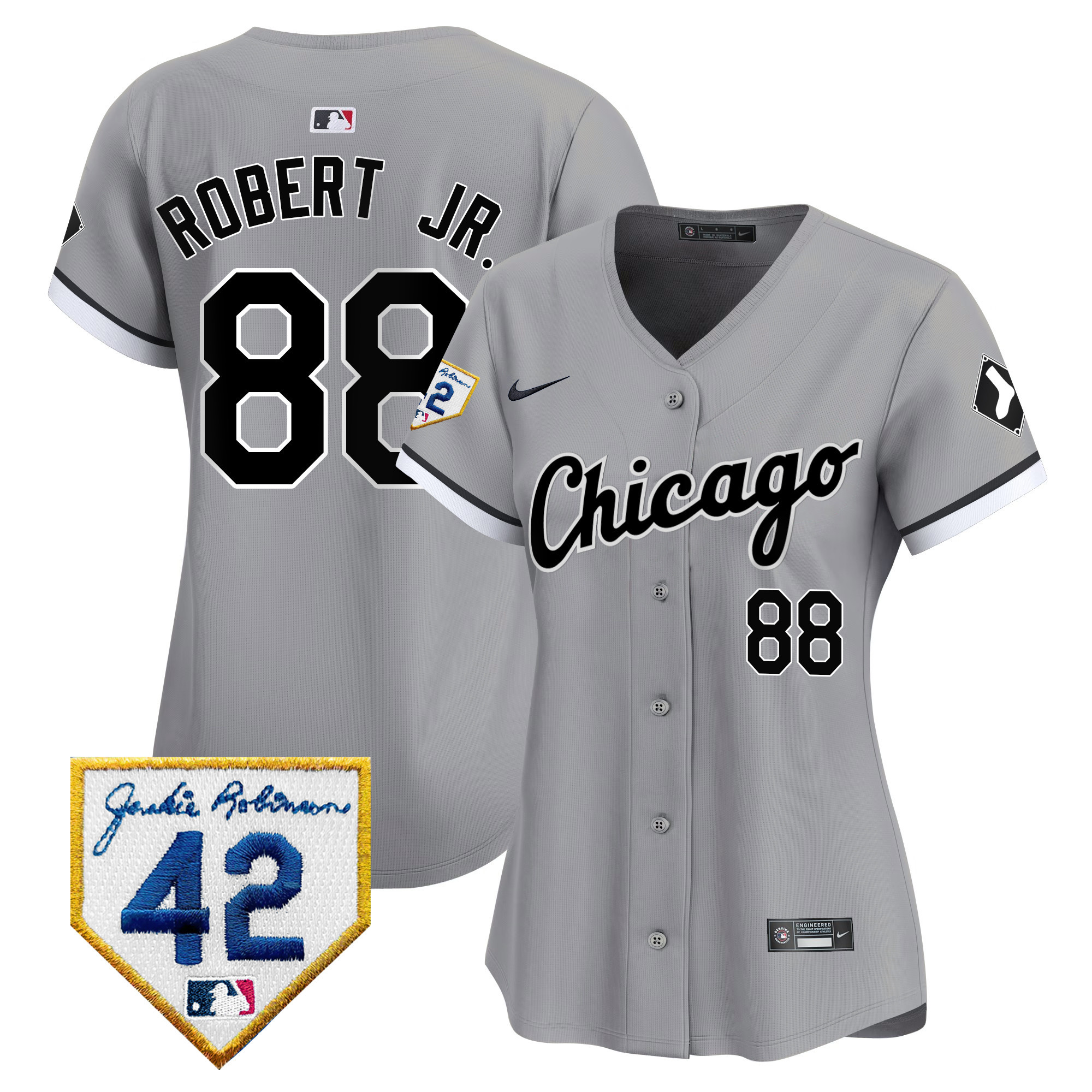 Women's Chicago White Sox 2024 Jackie Robinson Patch Vapor Premier Limited Jersey - All Stitched