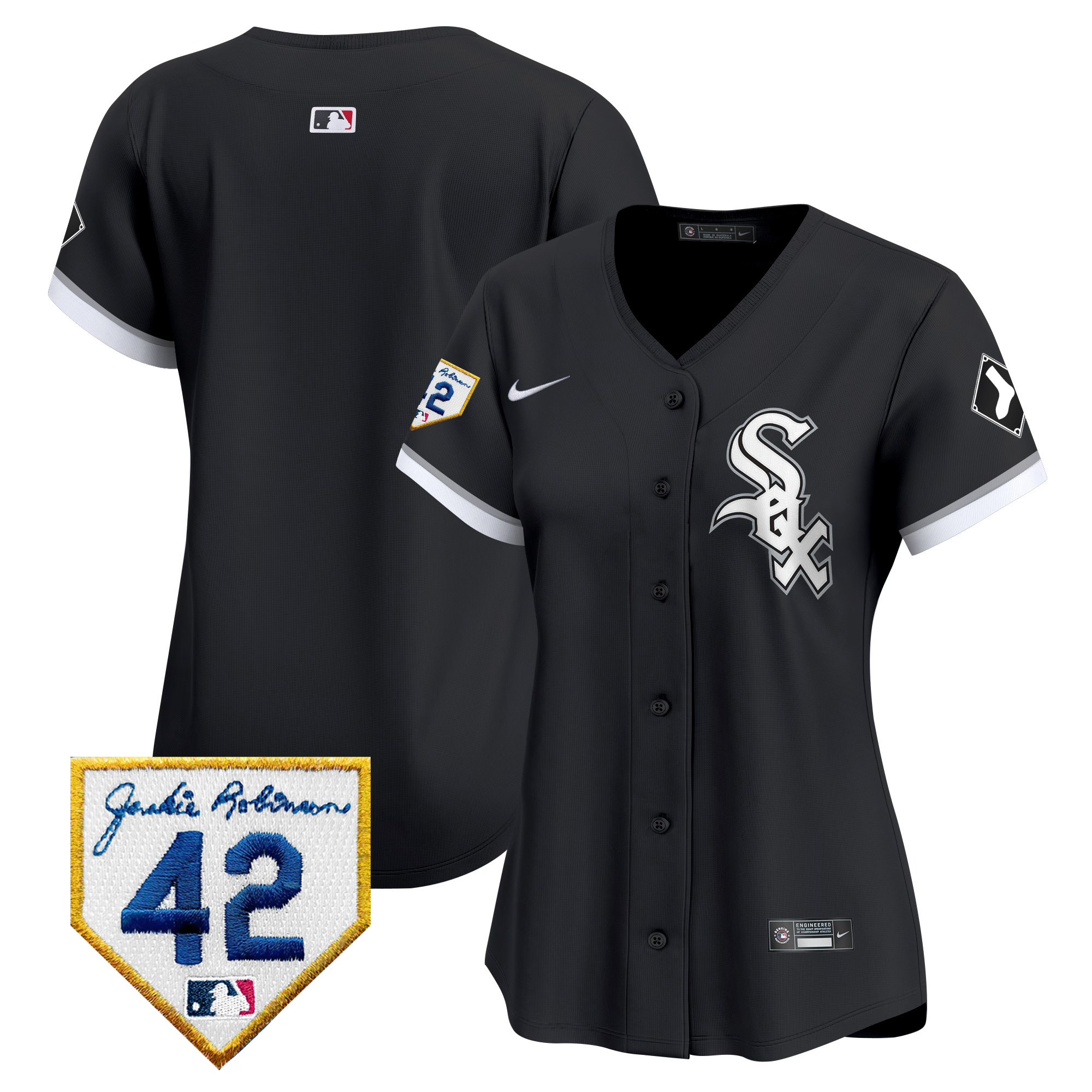 Women's Chicago White Sox 2024 Jackie Robinson Patch Vapor Premier Limited Jersey - All Stitched