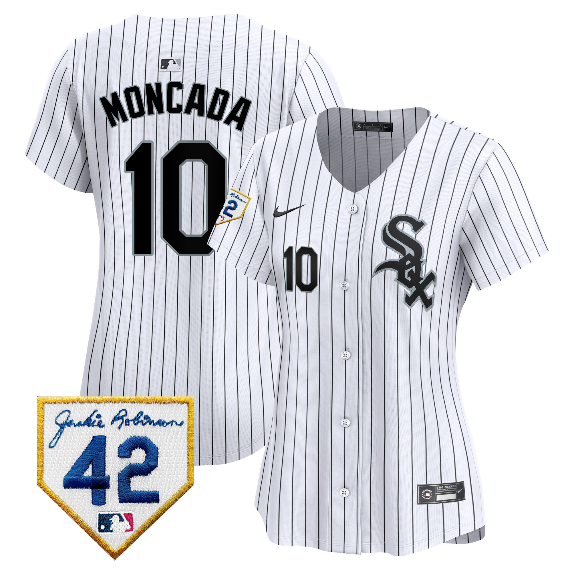 Women's Chicago White Sox 2024 Jackie Robinson Patch Vapor Premier Limited Jersey - All Stitched