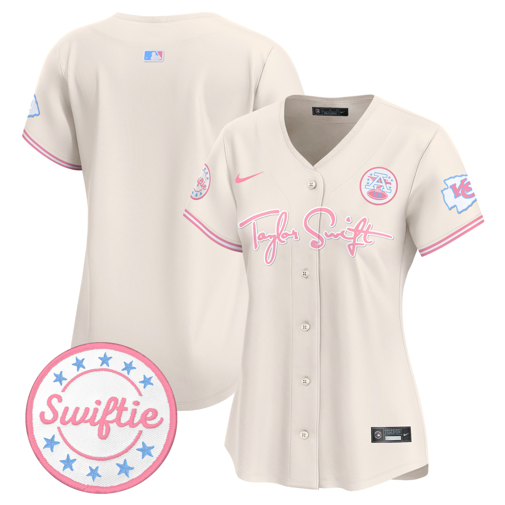 Women's Chiefs Taylor Swift Bubblegum Pink Vapor Premier Limited Jersey - All Stitched