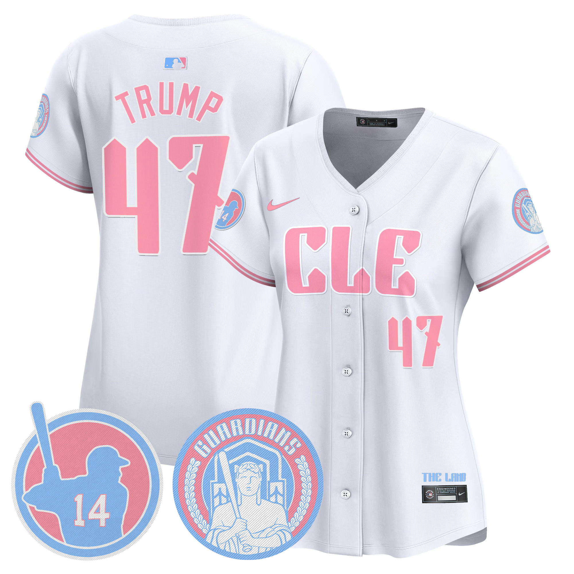 Women's Cleveland Guardians Bubblegum Pink Vapor Premier Limited Jersey - All Stitched