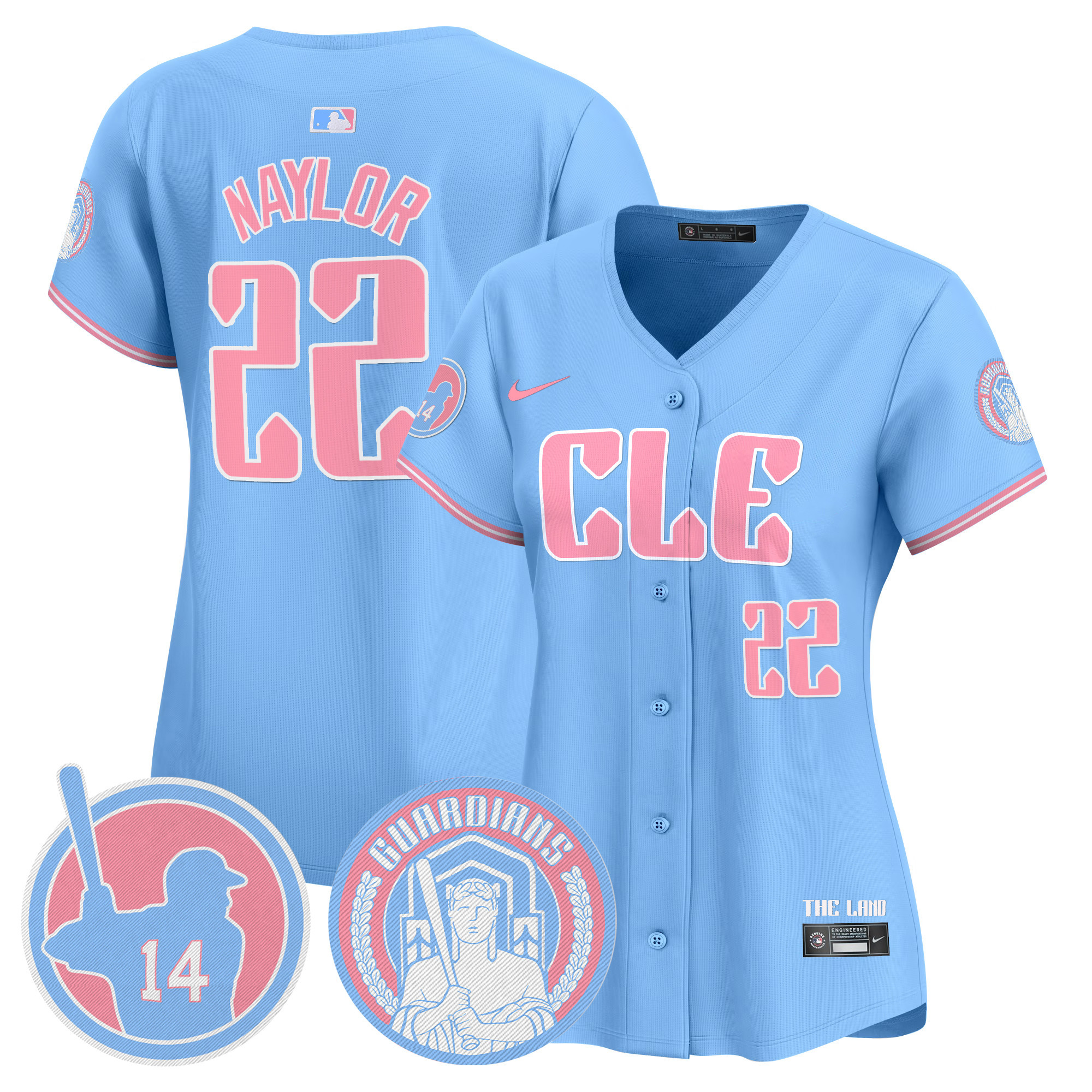 Women's Cleveland Guardians Bubblegum Pink Vapor Premier Limited Jersey - All Stitched