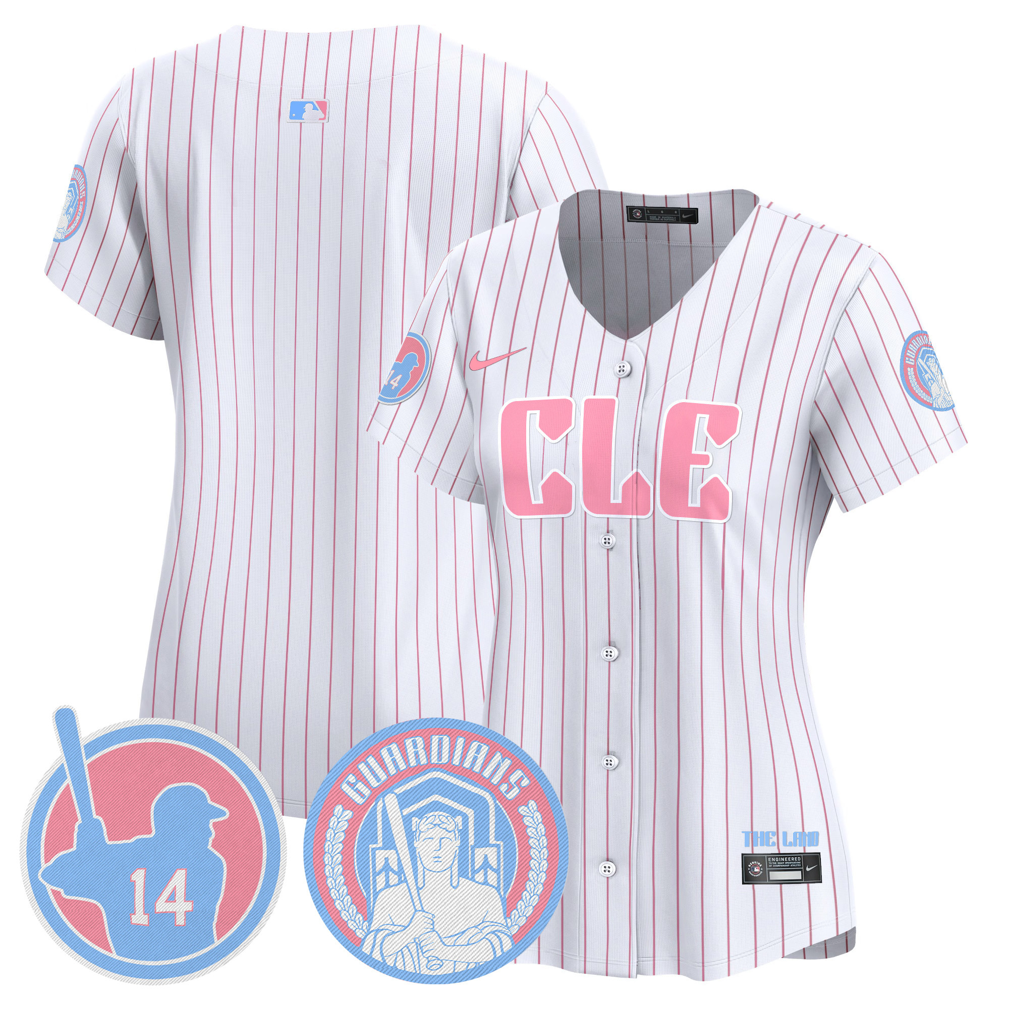 Women's Cleveland Guardians Bubblegum Pink Vapor Premier Limited Jersey - All Stitched