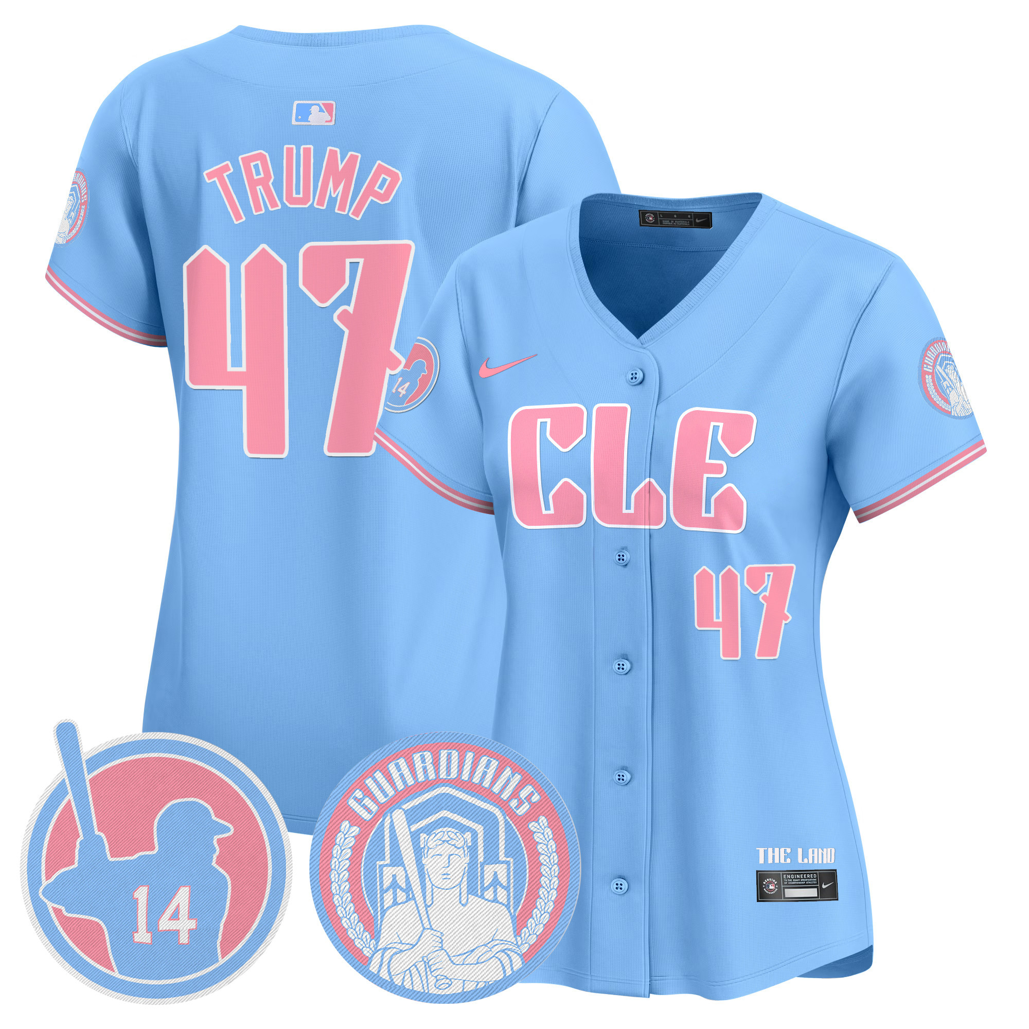 Women's Cleveland Guardians Bubblegum Pink Vapor Premier Limited Jersey - All Stitched