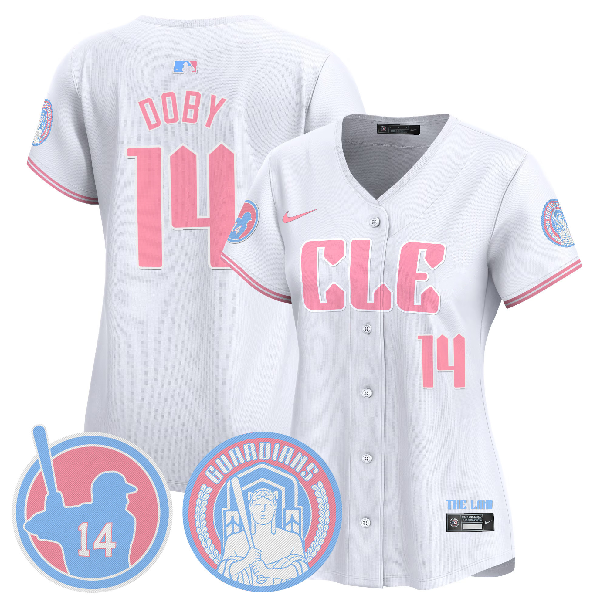 Women's Cleveland Guardians Bubblegum Pink Vapor Premier Limited Jersey - All Stitched