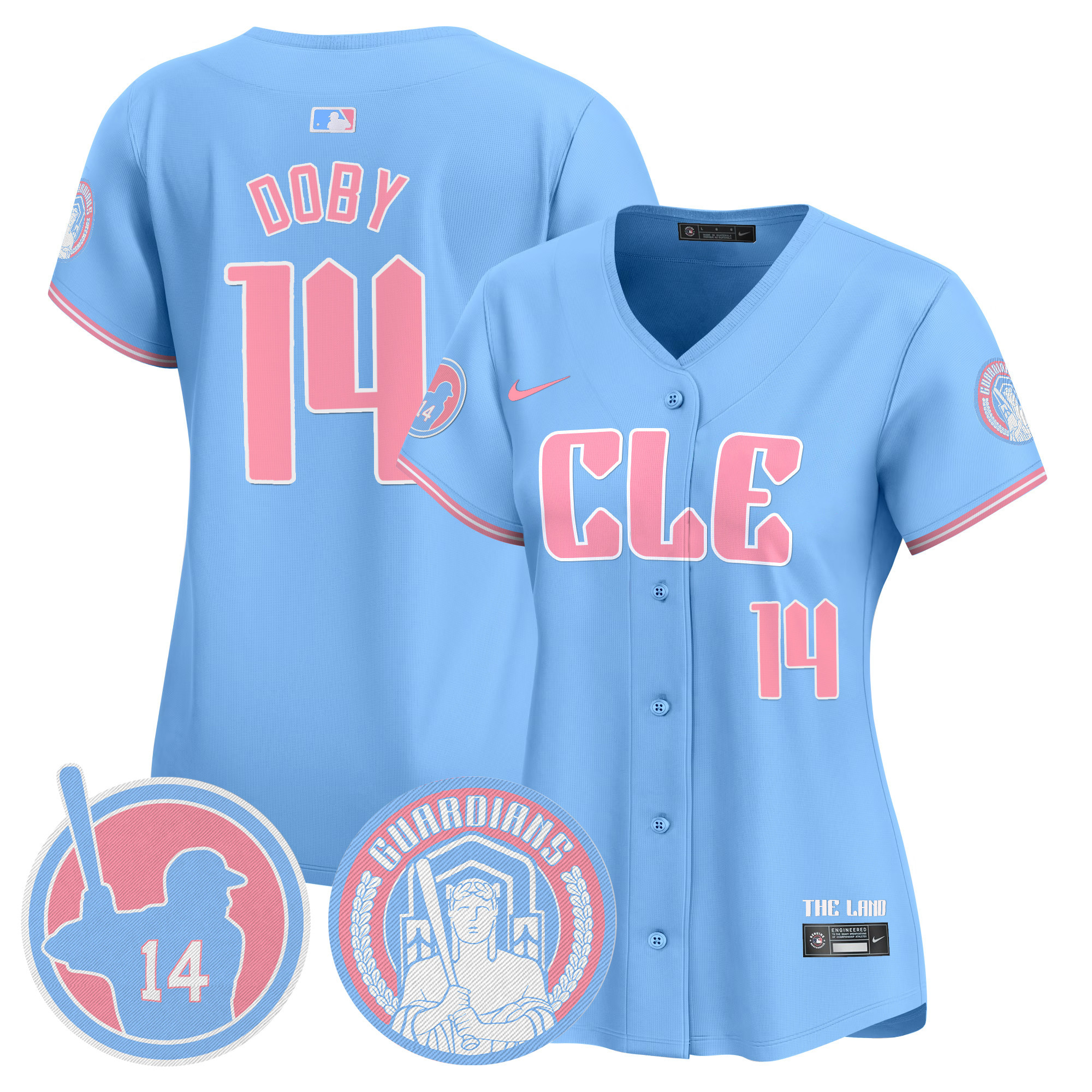 Women's Cleveland Guardians Bubblegum Pink Vapor Premier Limited Jersey - All Stitched