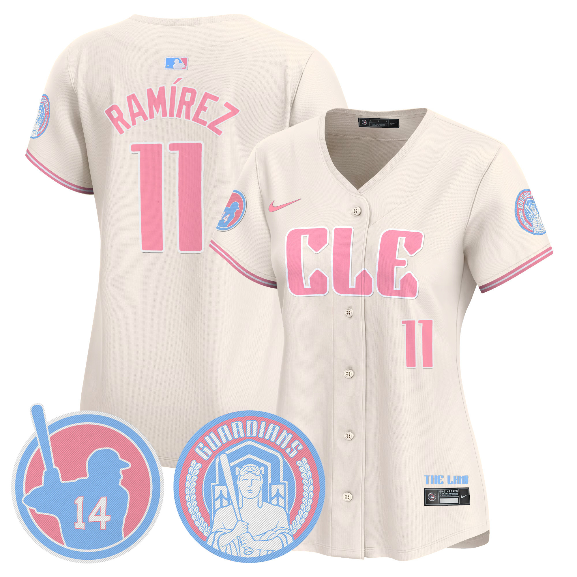 Women's Cleveland Guardians Bubblegum Pink Vapor Premier Limited Jersey - All Stitched