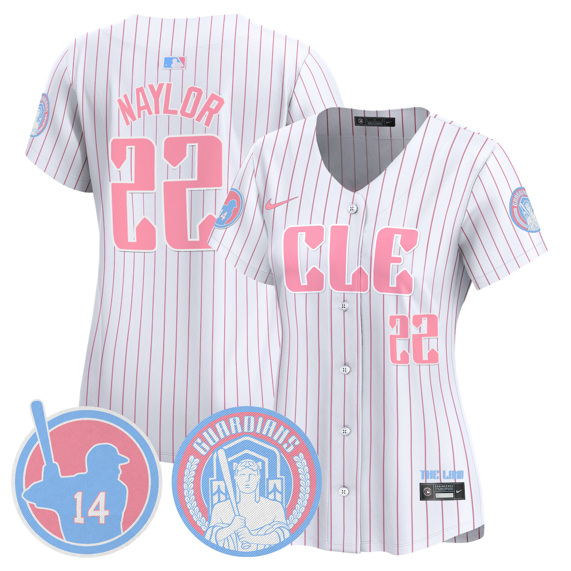 Women's Cleveland Guardians Bubblegum Pink Vapor Premier Limited Jersey - All Stitched