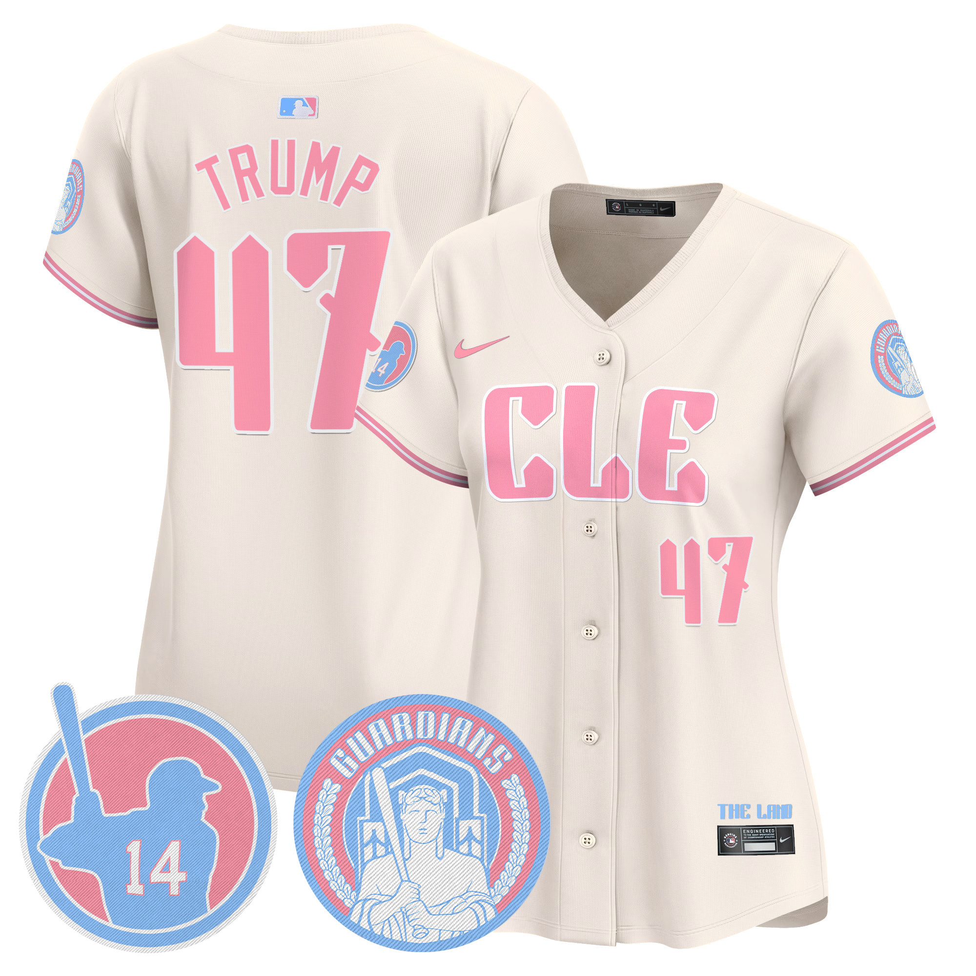 Women's Cleveland Guardians Bubblegum Pink Vapor Premier Limited Jersey - All Stitched
