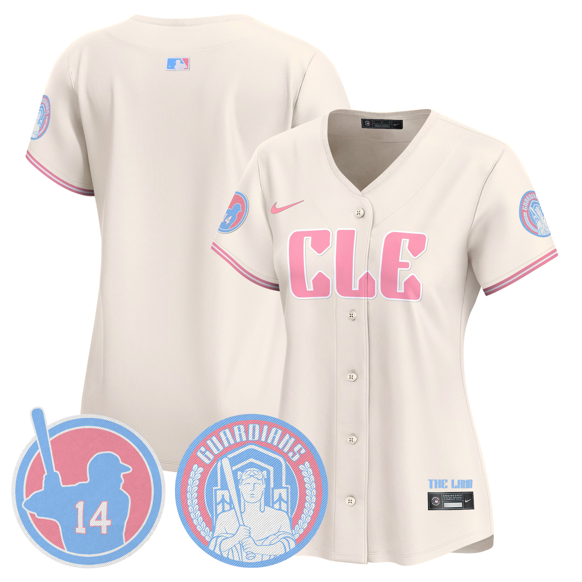 Women's Cleveland Guardians Bubblegum Pink Vapor Premier Limited Jersey - All Stitched