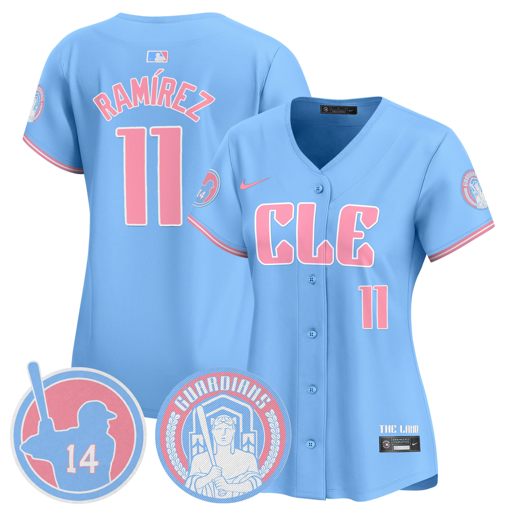 Women's Cleveland Guardians Bubblegum Pink Vapor Premier Limited Jersey - All Stitched