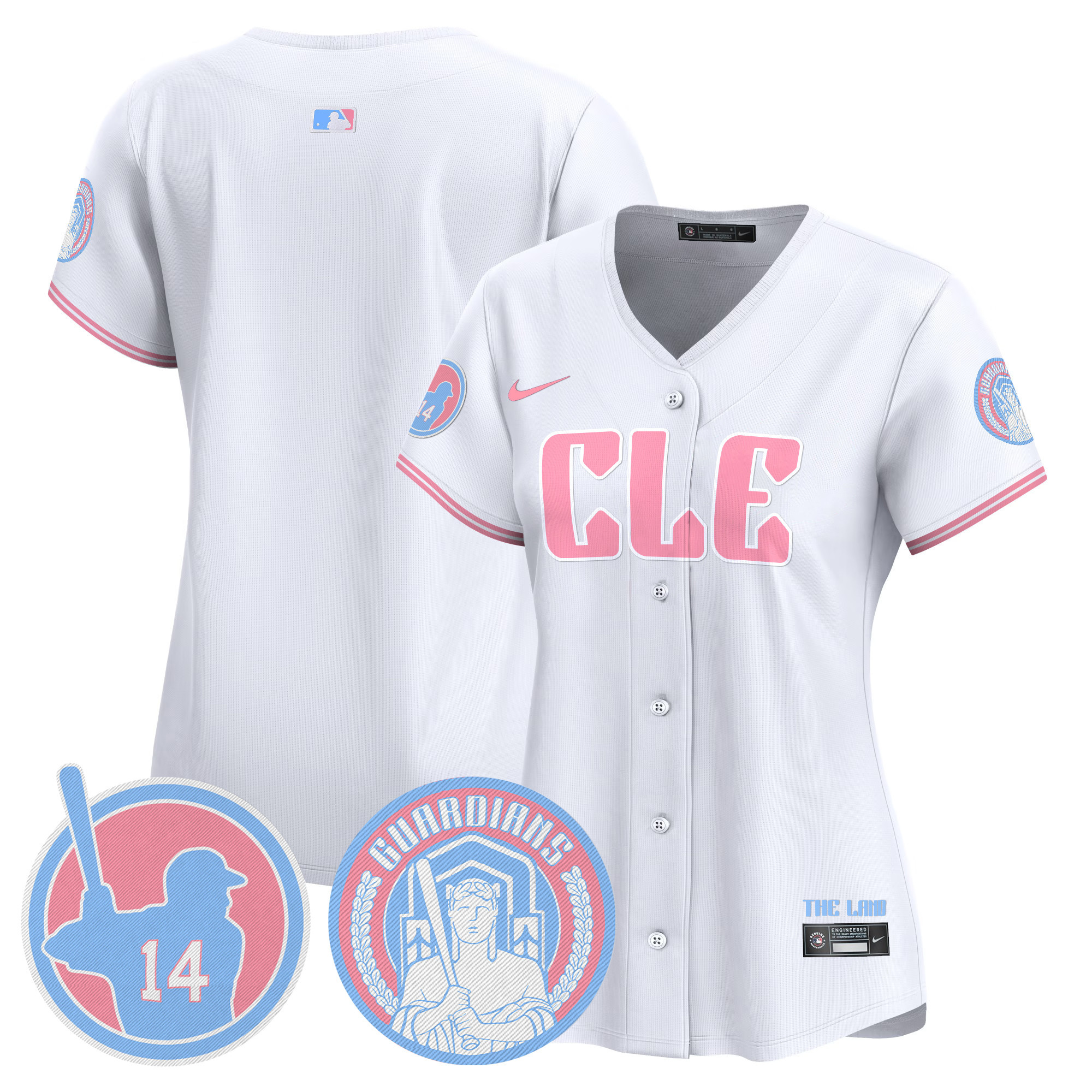 Women's Cleveland Guardians Bubblegum Pink Vapor Premier Limited Jersey - All Stitched